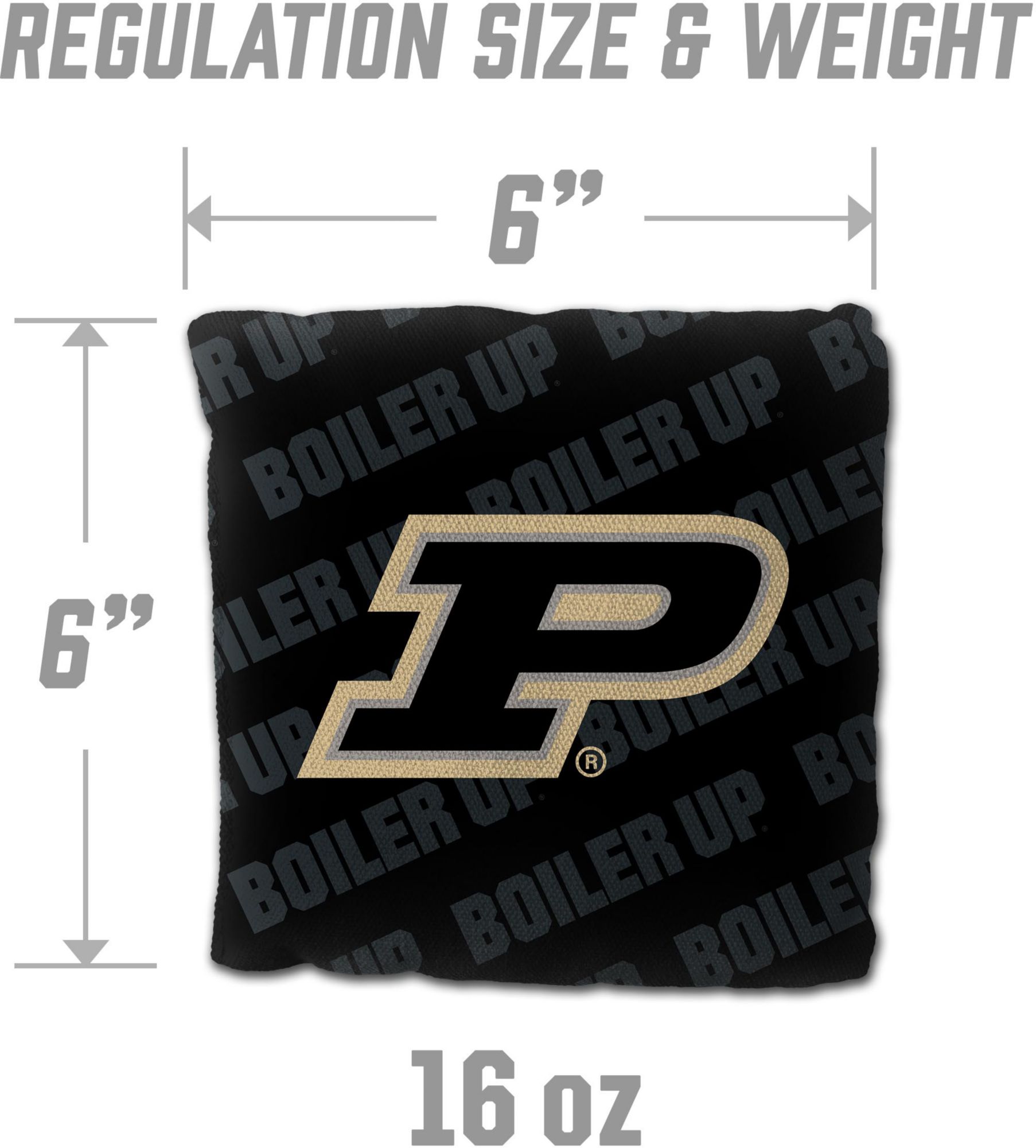 YouTheFan Purdue Boilermakers Black 4-Pack Cornhole Bean Bag Set product image