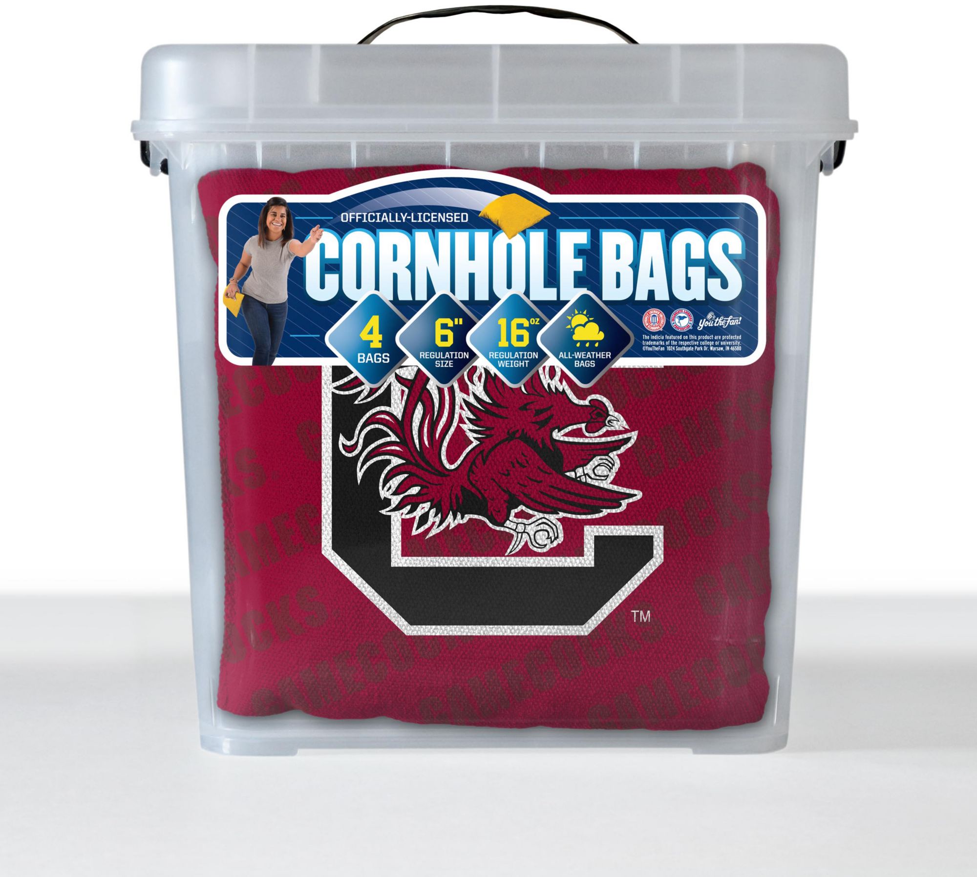 YouTheFan South Carolina Gamecocks Maroon 4-Pack Cornhole Bean Bag Set product image