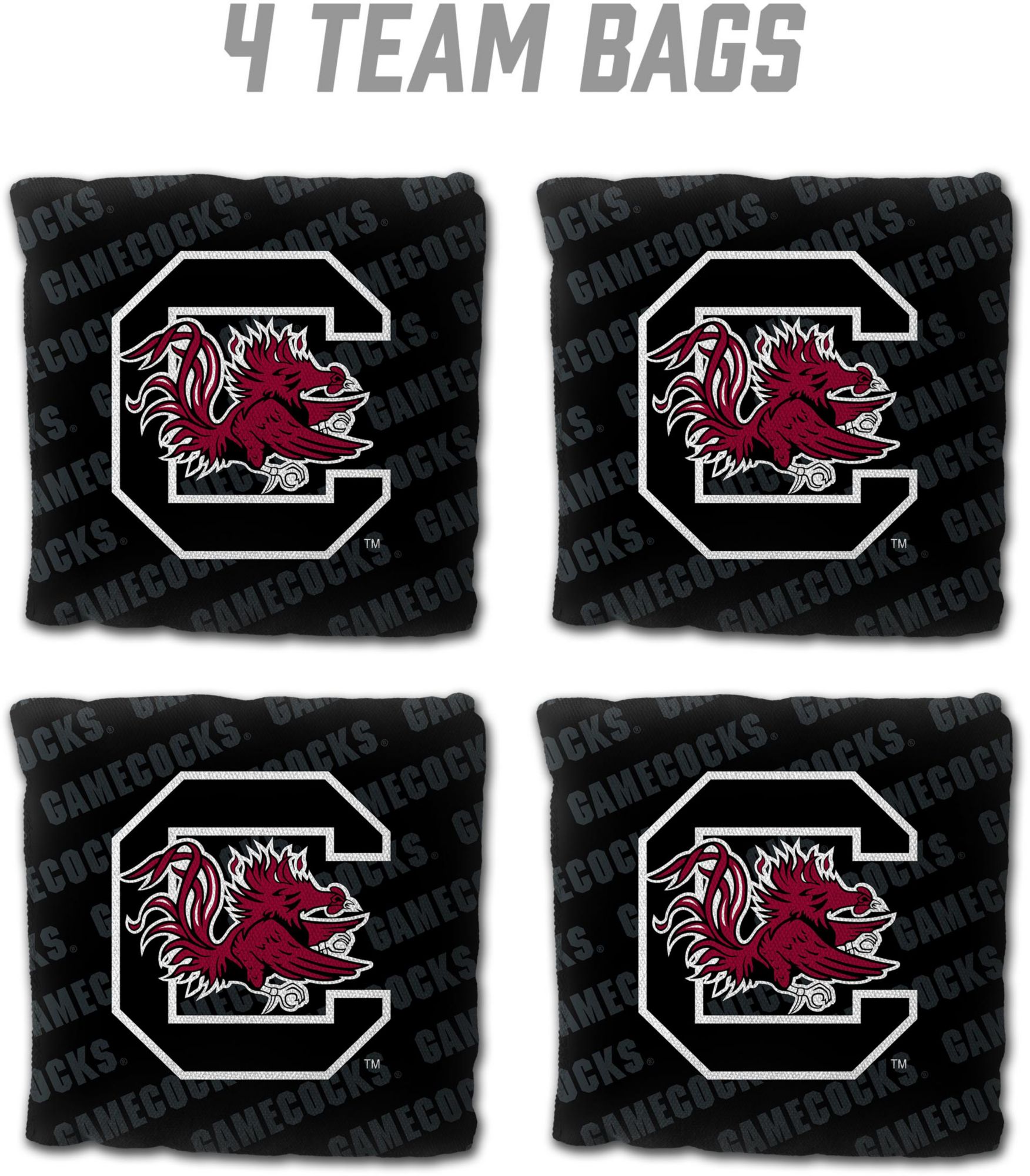YouTheFan South Carolina Gamecocks Black 4-Pack Cornhole Bean Bag Set product image