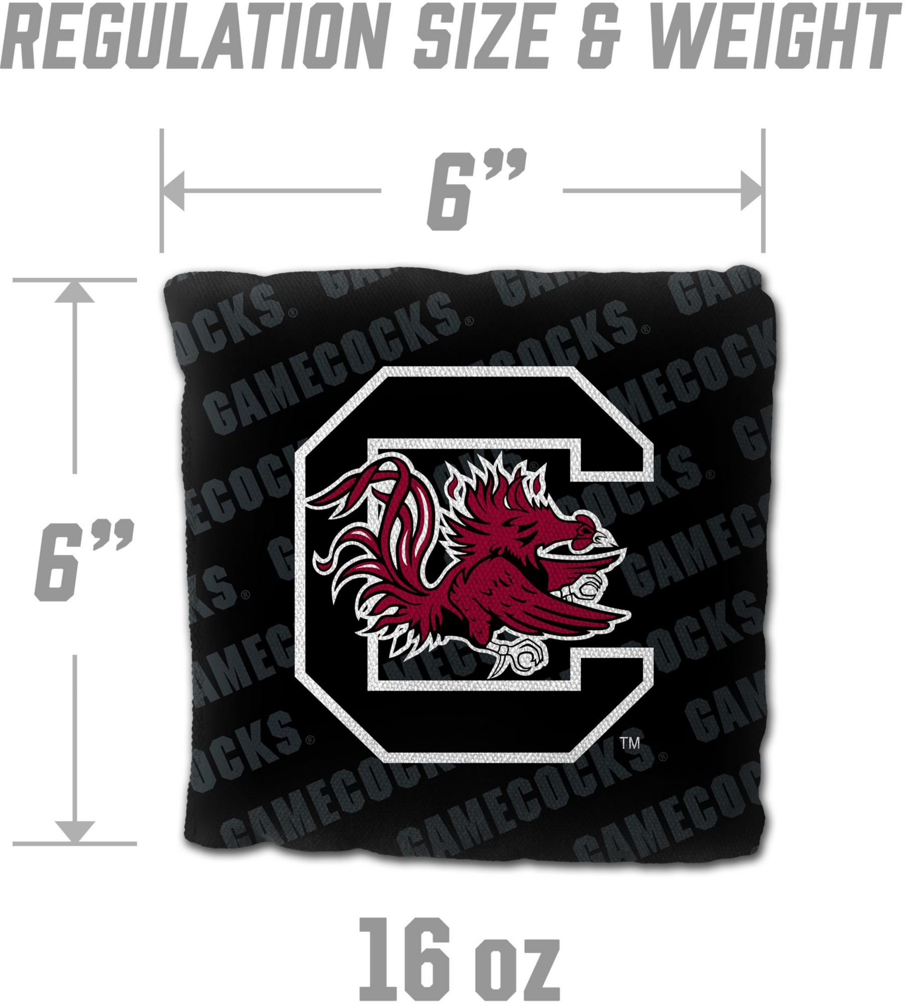 YouTheFan South Carolina Gamecocks Black 4-Pack Cornhole Bean Bag Set product image