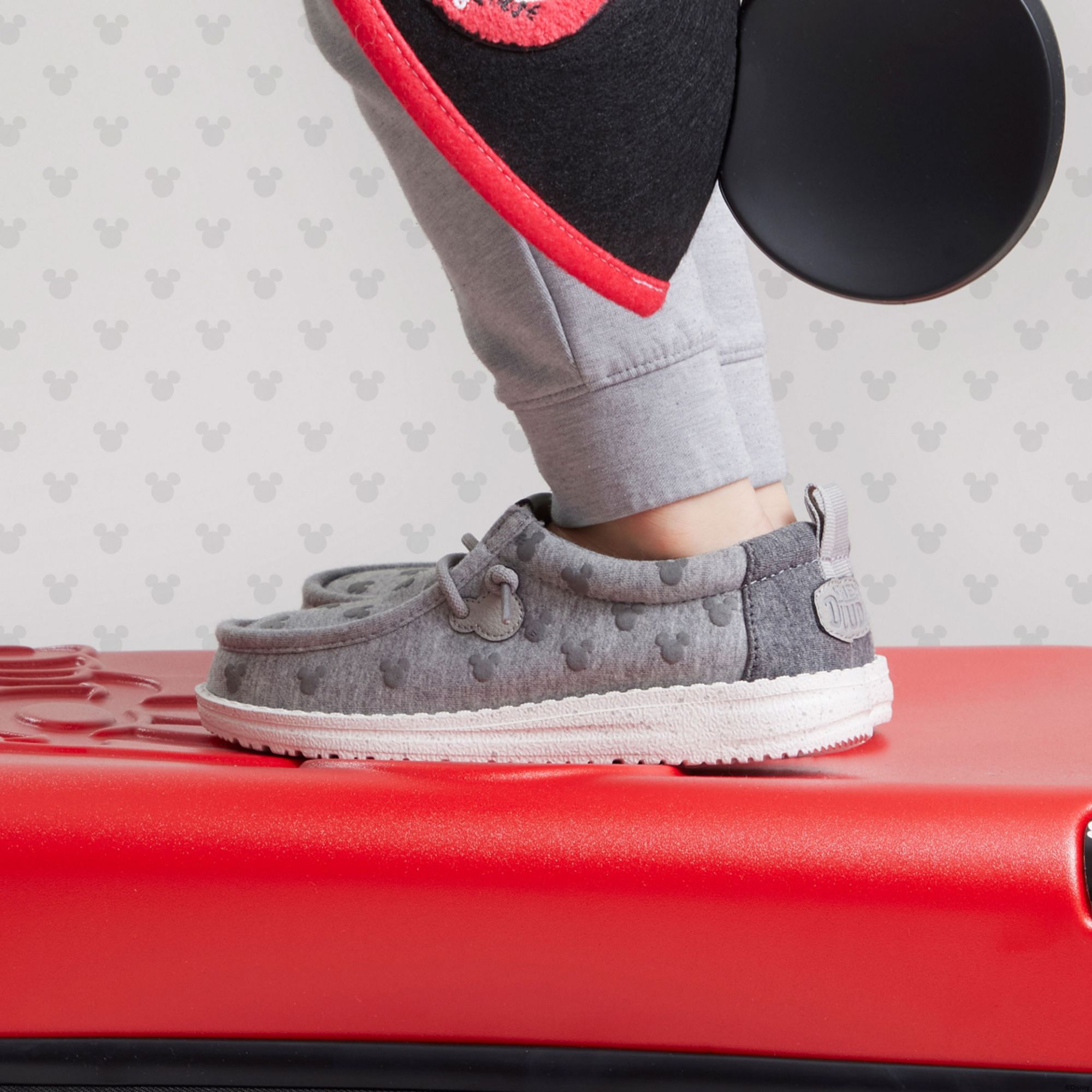 Hey Dude Kids' Wally Mickey Stretch Jersey Shoes product image