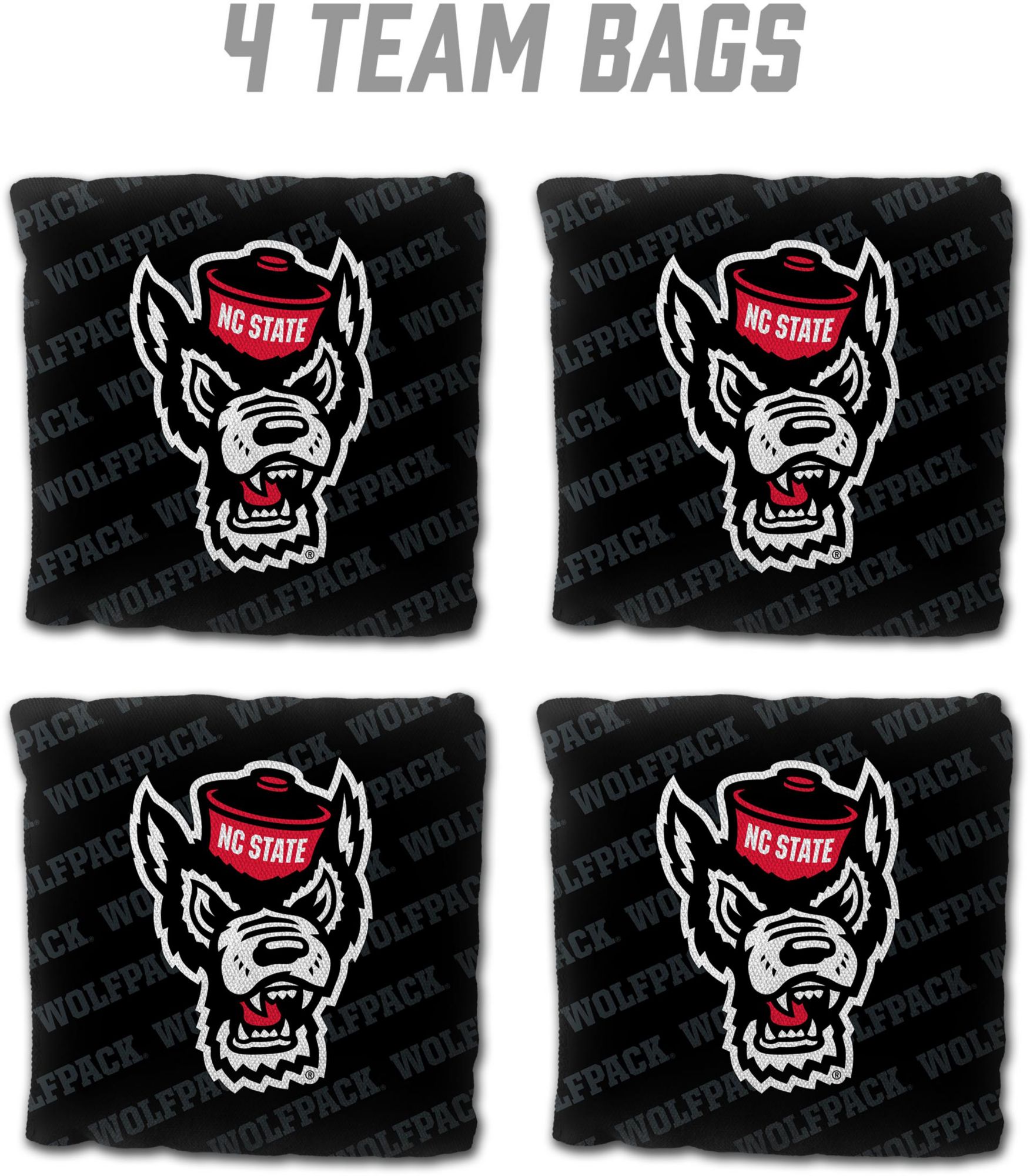 YouTheFan North Carolina State Wolfpack Black 4-Pack Cornhole Bean Bag Set product image