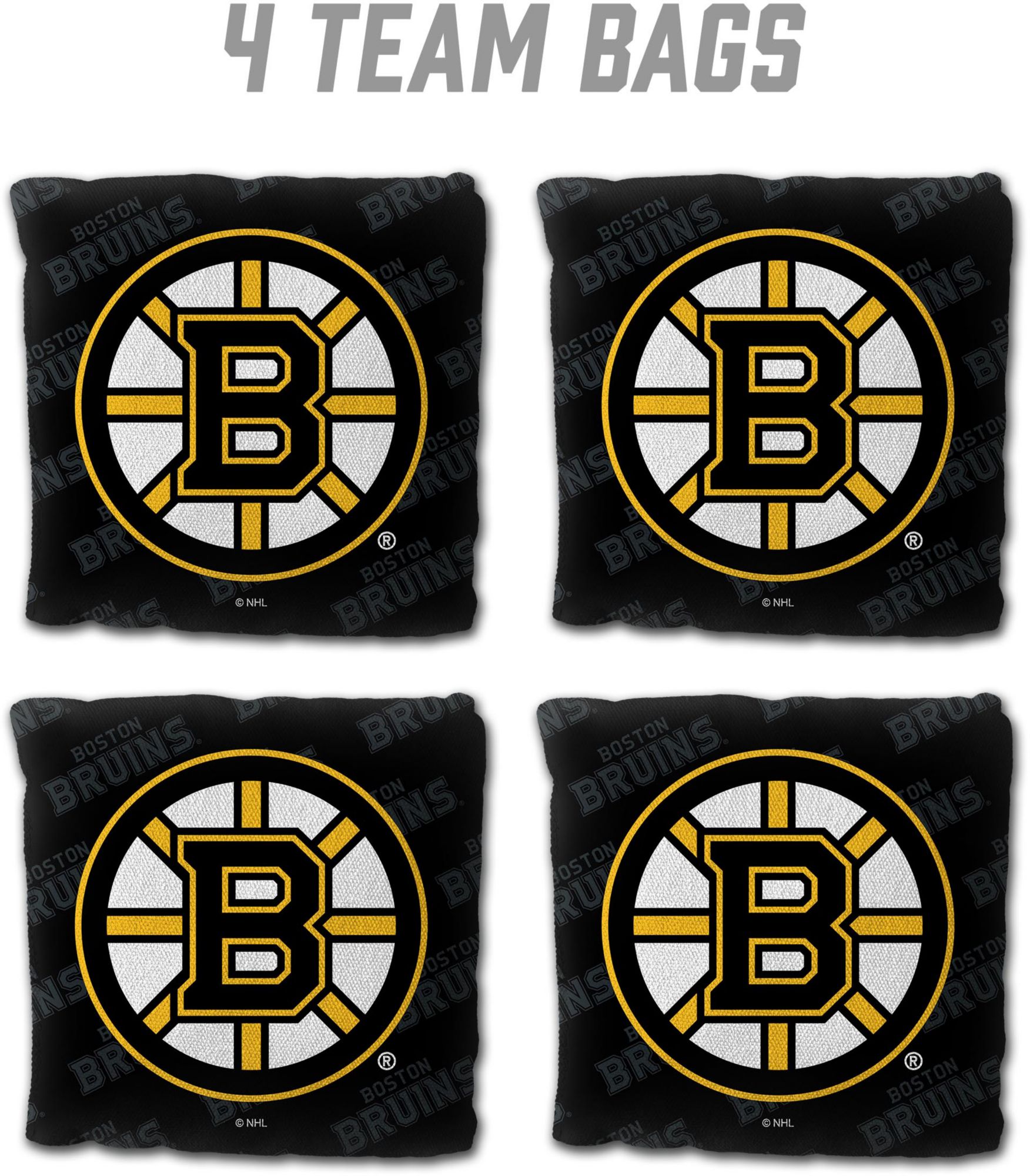 YouTheFan Boston Bruins Black 4-Pack Cornhole Bean Bag Set product image