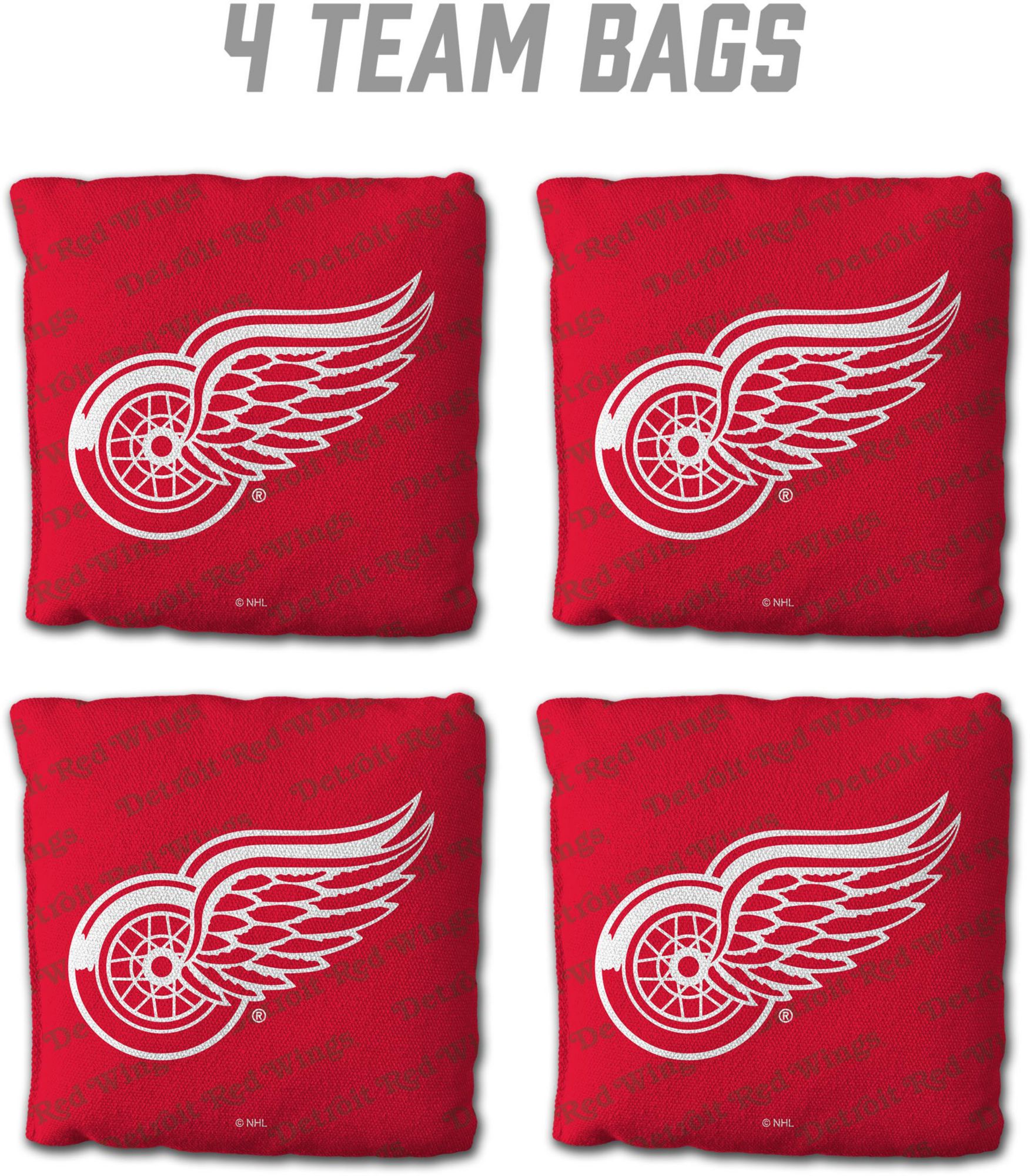 YouTheFan Detroit Red Wings Red 4-Pack Cornhole Bean Bag Set product image
