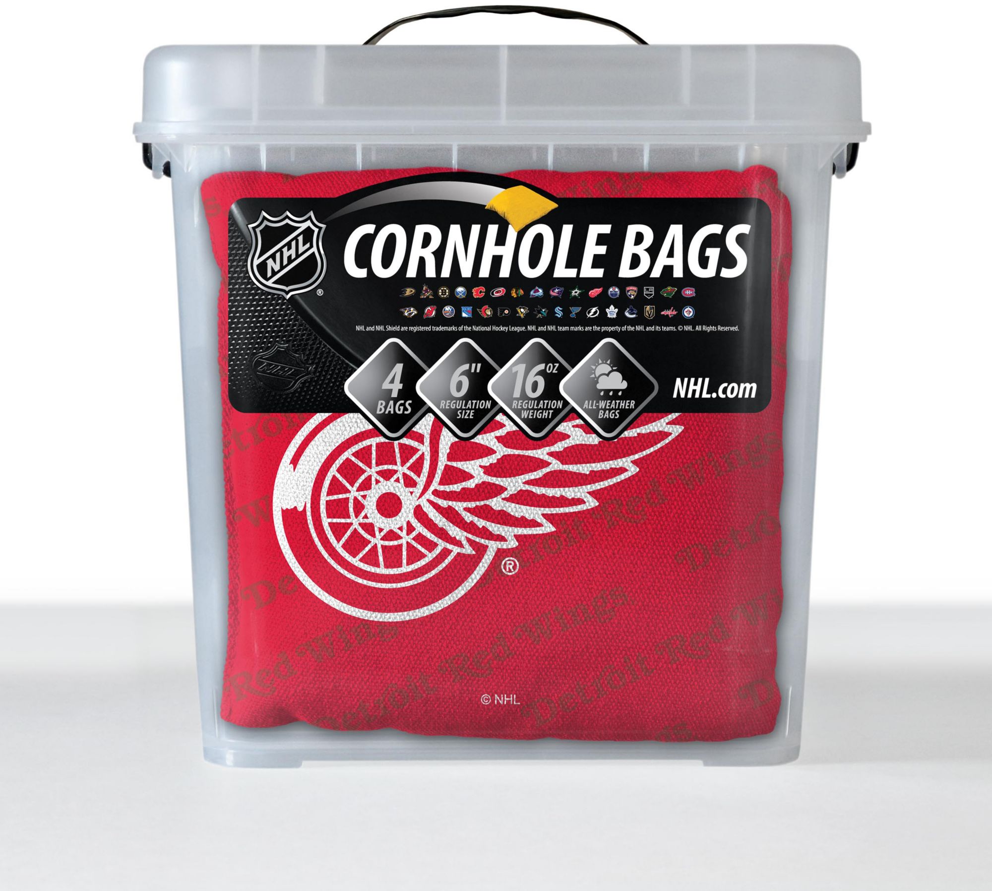 YouTheFan Detroit Red Wings Red 4-Pack Cornhole Bean Bag Set product image