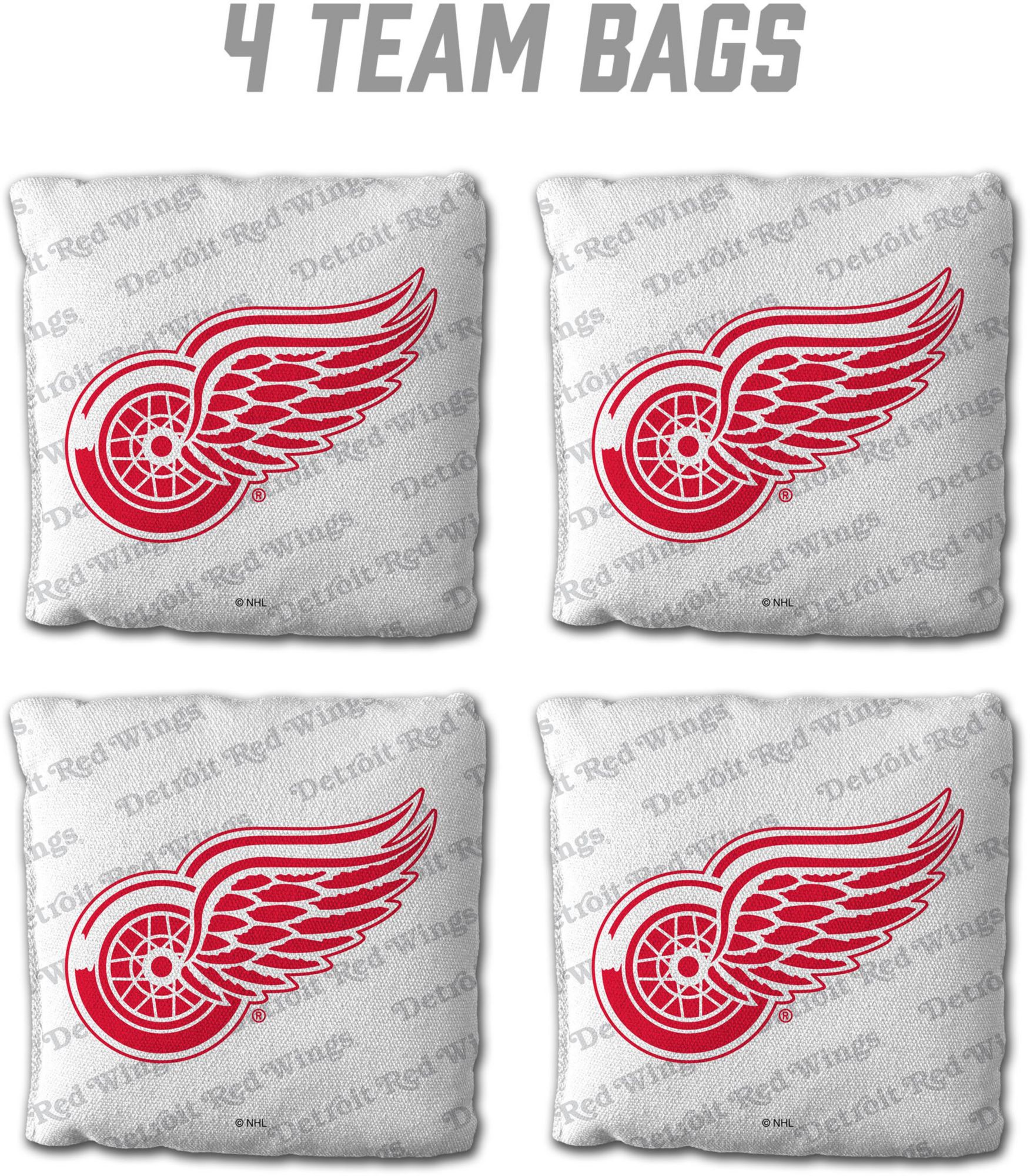 YouTheFan Detroit Red Wings White 4-Pack Cornhole Bean Bag Set product image