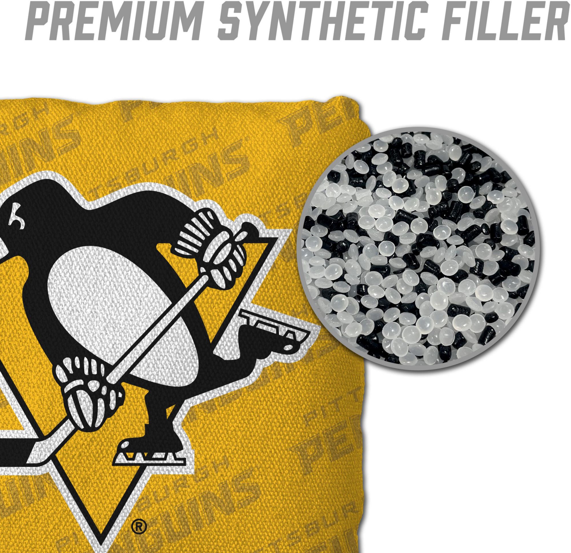 YouTheFan Pittsburgh Penguins Black 4-Pack Cornhole Bean Bag Set product image