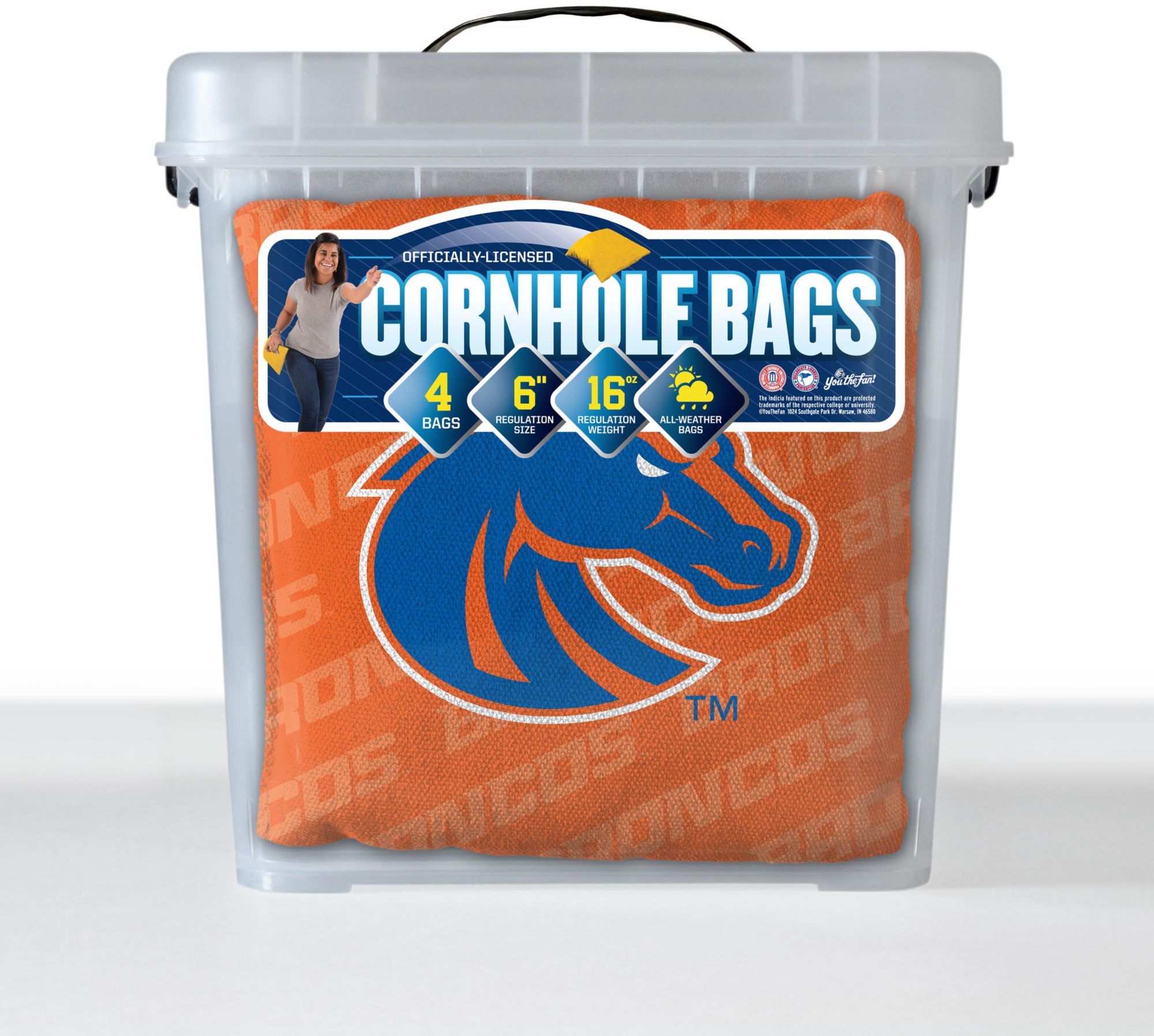 YouTheFan Boise State Broncos Orange 4-Pack Cornhole Bean Bag Set product image