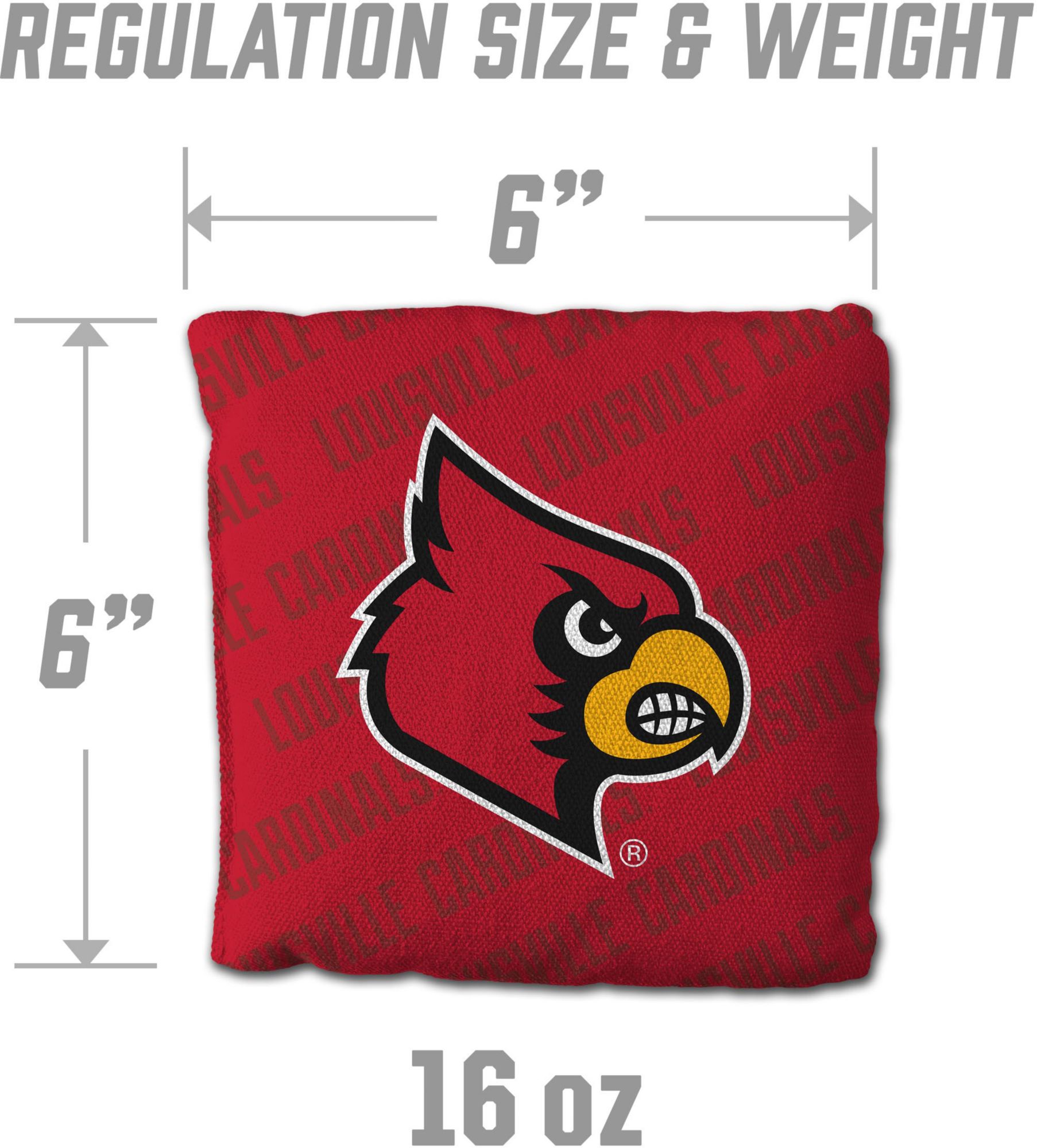 YouTheFan Louisville Cardinals Red 4-Pack Cornhole Bean Bag Set product image