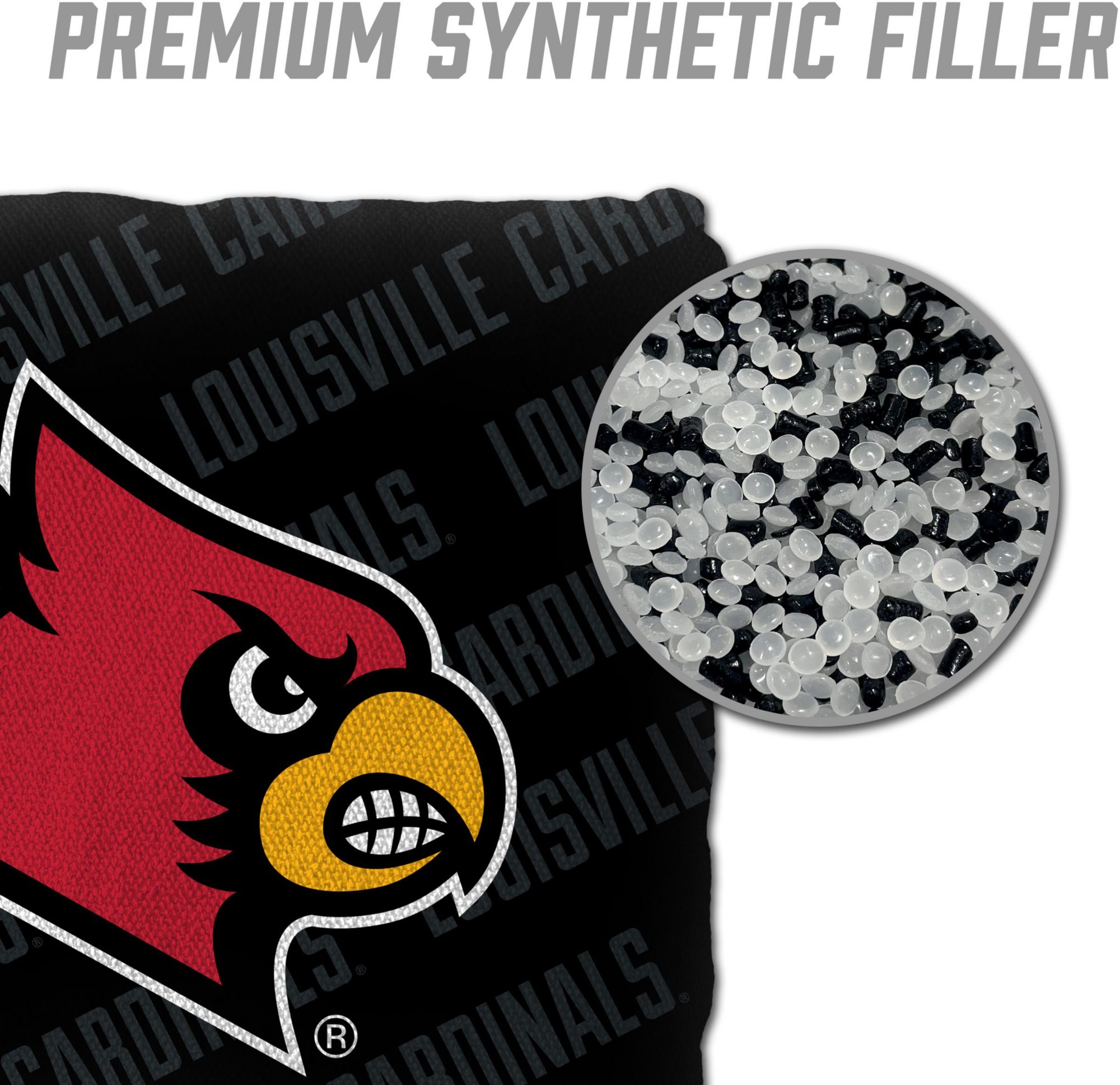 YouTheFan Louisville Cardinals Black 4-Pack Cornhole Bean Bag Set product image