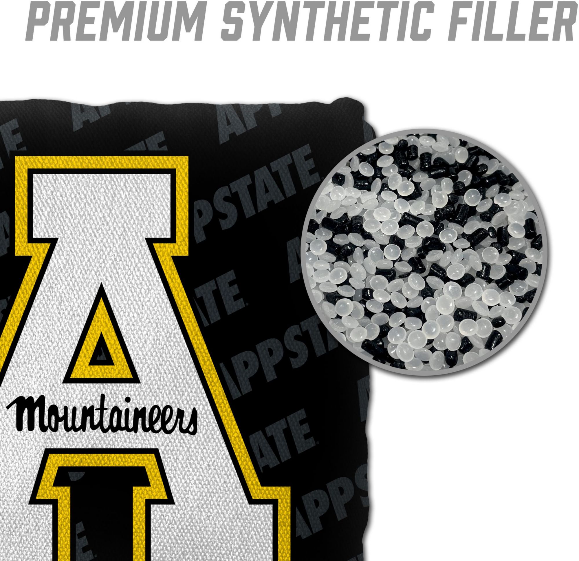 YouTheFan Appalachian State Mountaineers Black 4-Pack Cornhole Bean Bag Set product image