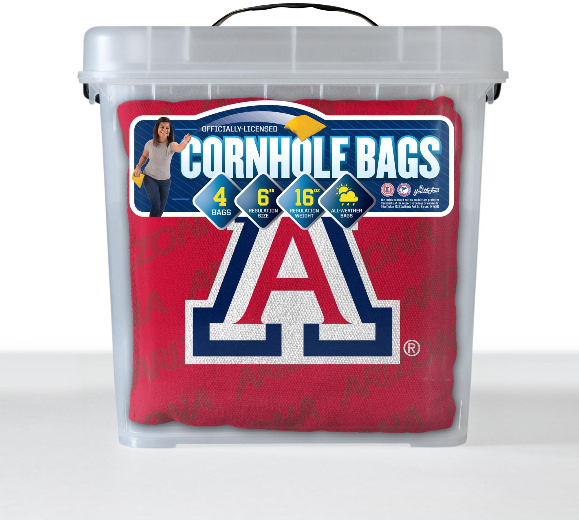YouTheFan Arizona Wildcats Red 4-Pack Cornhole Bean Bag Set product image