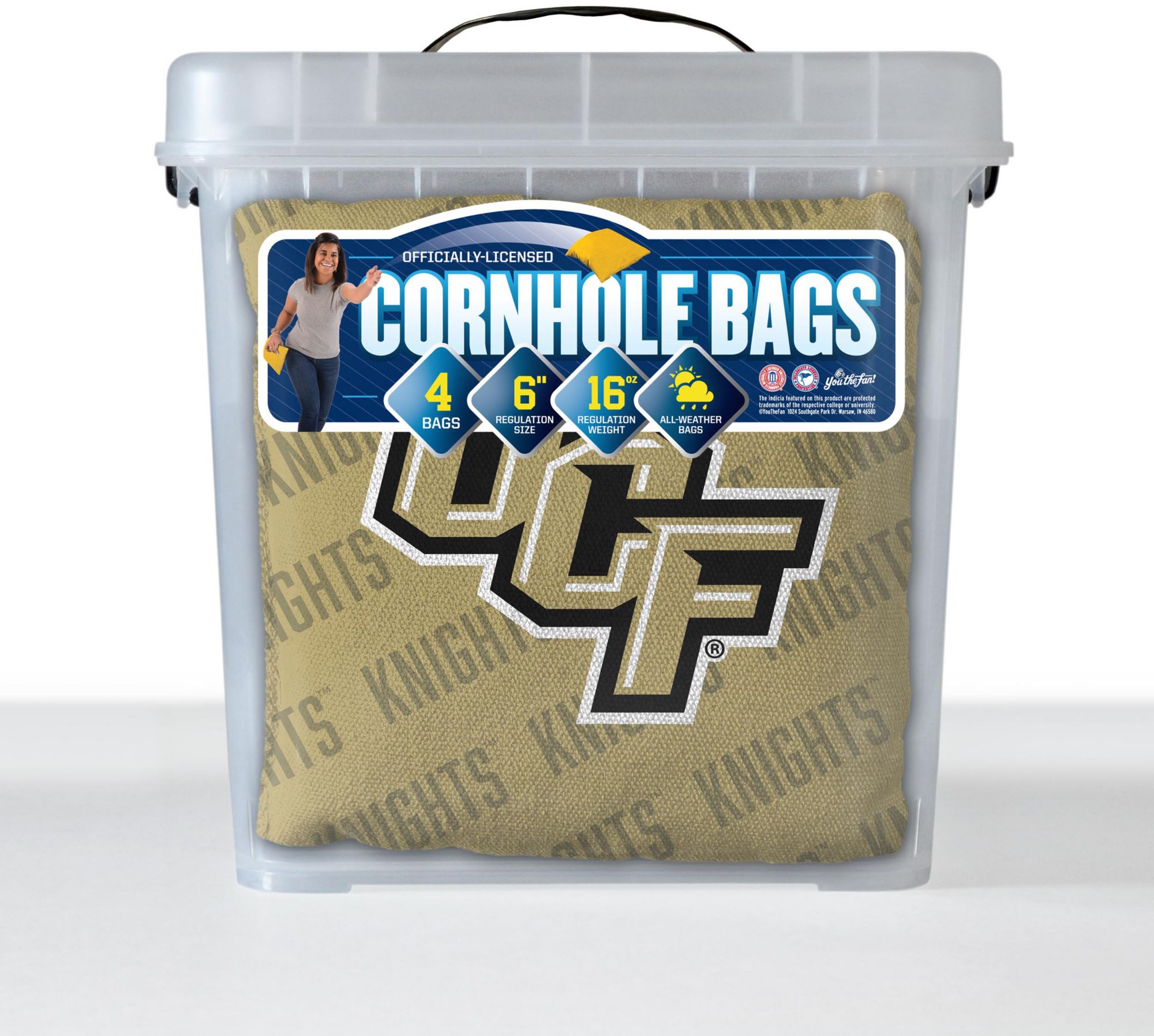 YouTheFan UCF Knights Gold 4-Pack Cornhole Bean Bag Set product image