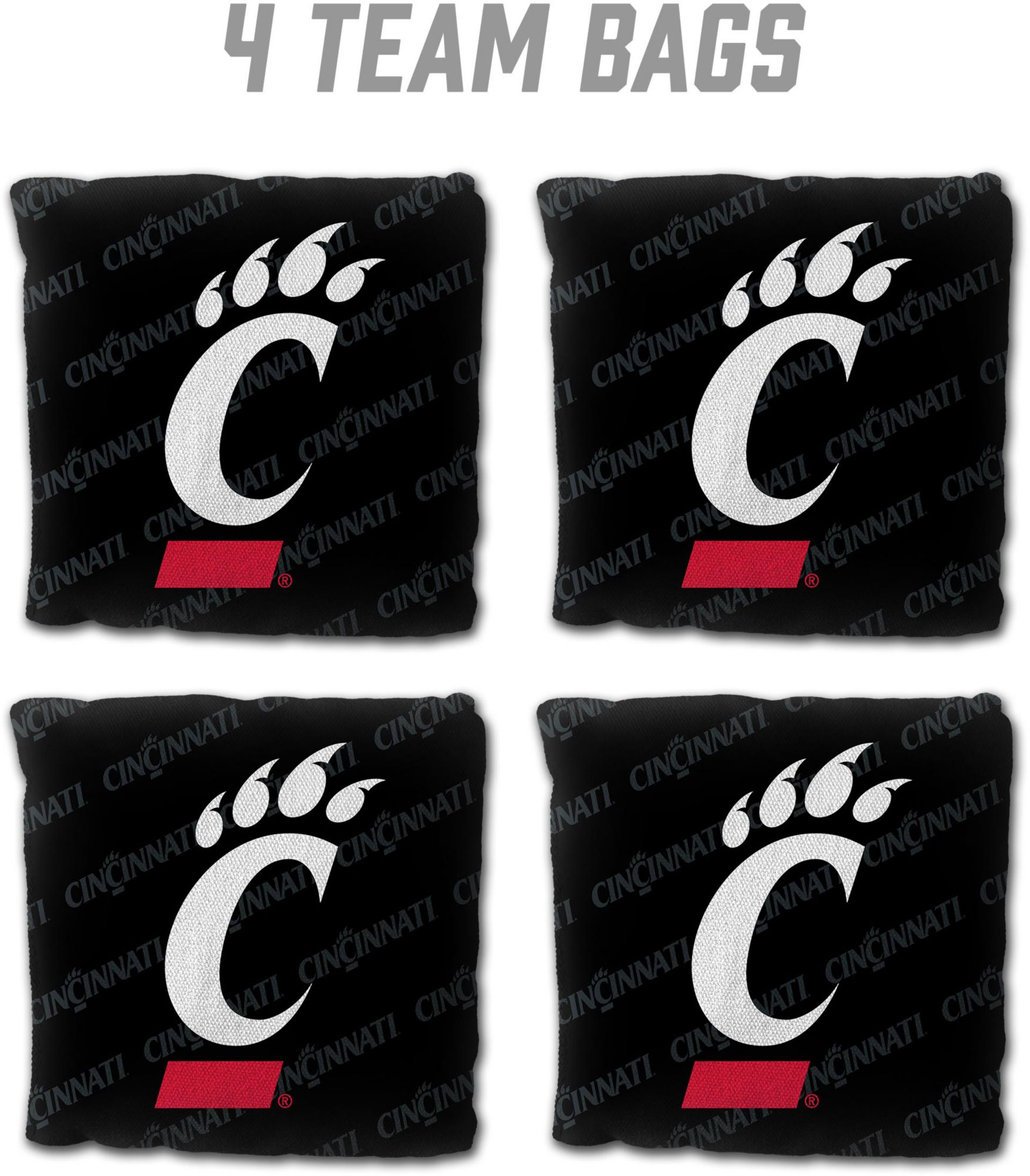 YouTheFan Cincinnati Bearcats Black 4-Pack Cornhole Bean Bag Set product image