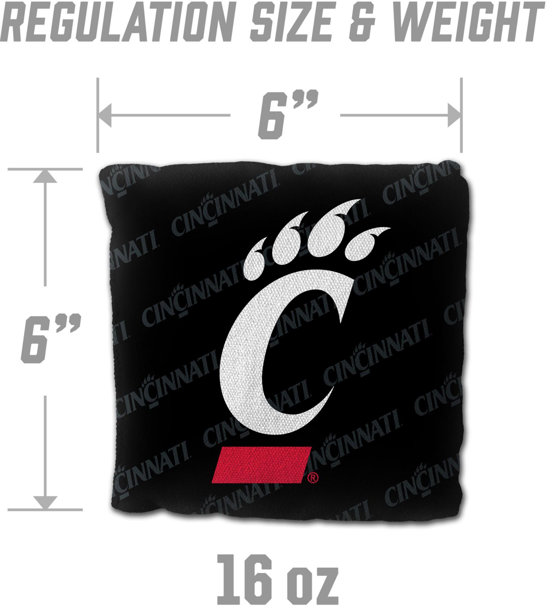 YouTheFan Cincinnati Bearcats Black 4-Pack Cornhole Bean Bag Set product image