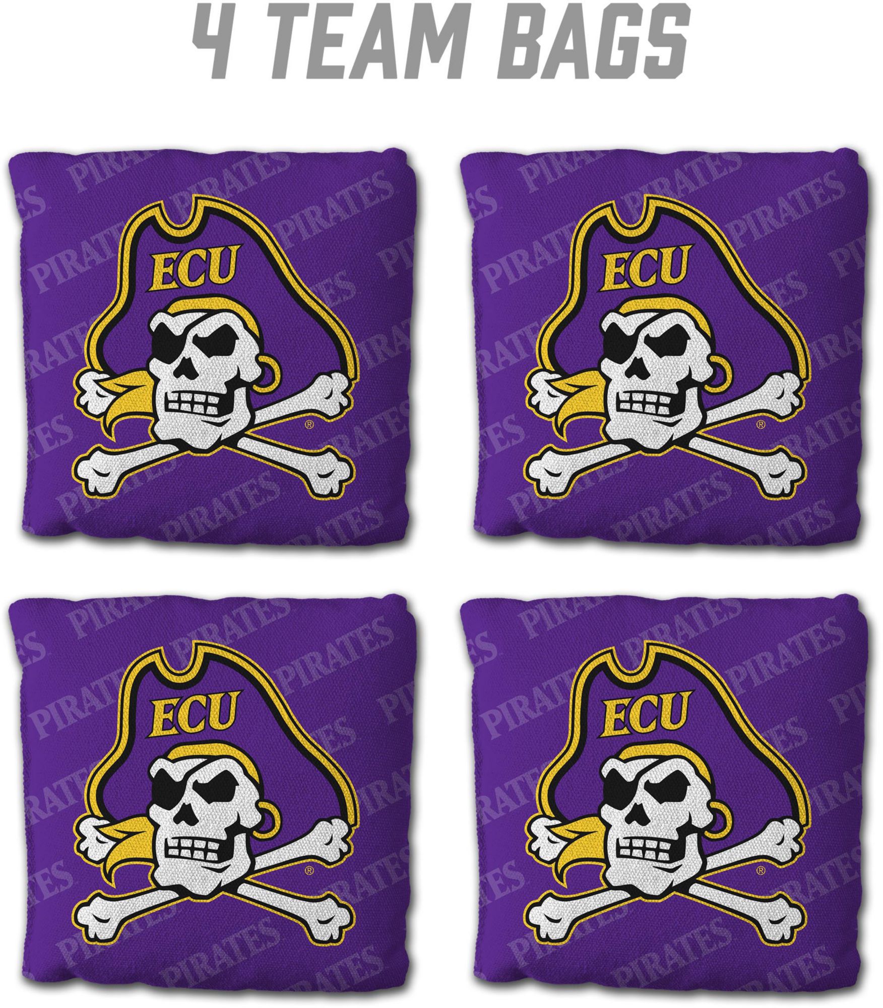 YouTheFan East Carolina Pirates Purple 4-Pack Cornhole Bean Bag Set product image