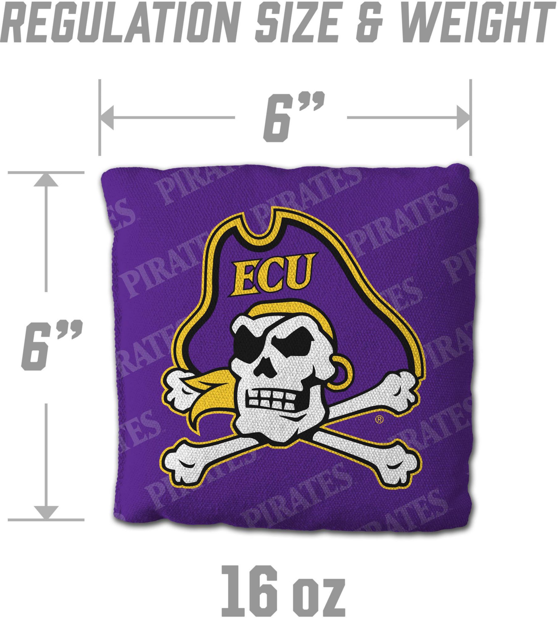 YouTheFan East Carolina Pirates Purple 4-Pack Cornhole Bean Bag Set product image