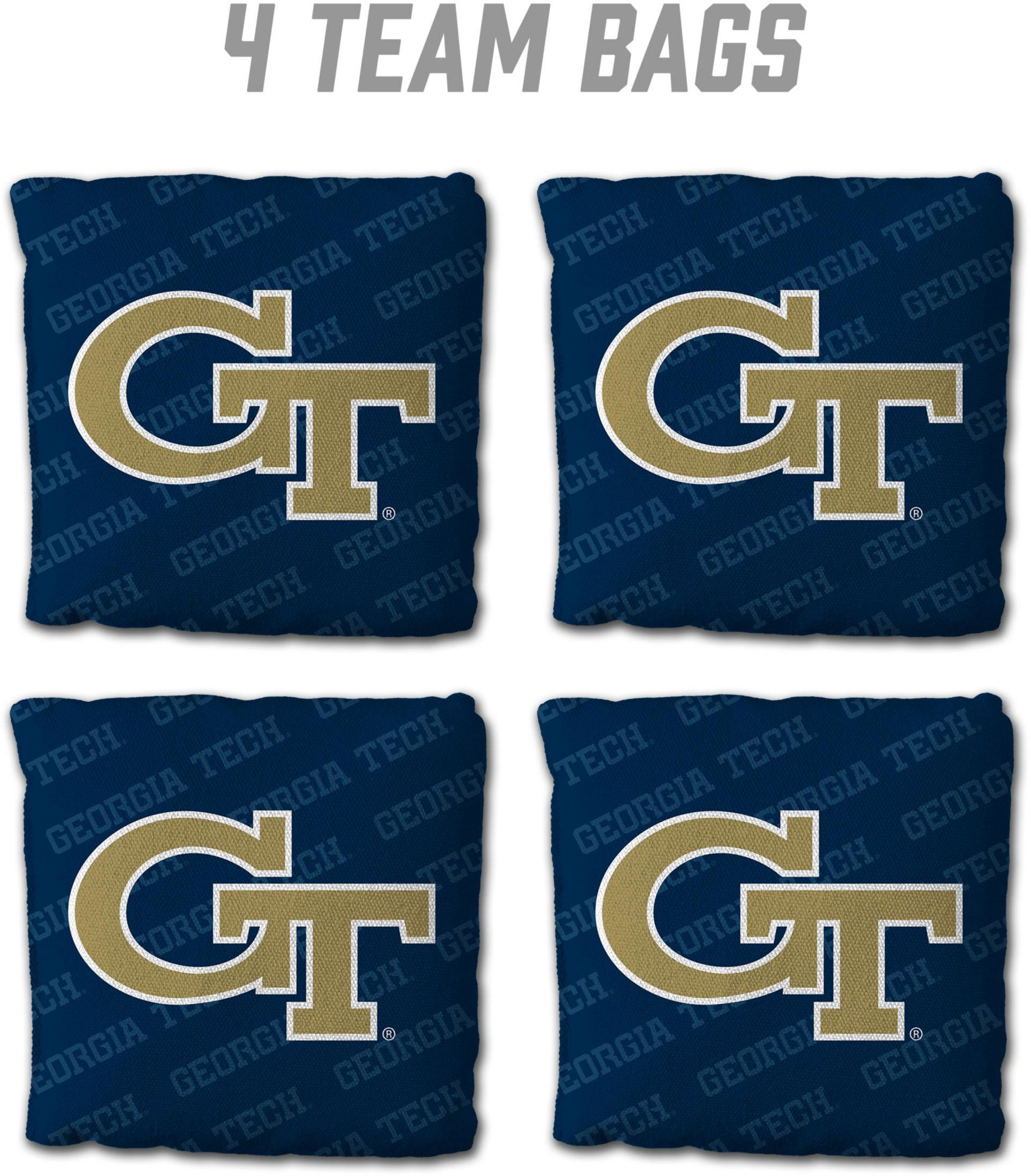 YouTheFan Georgia Tech Yellow Jackets Blue 4-Pack Cornhole Bean Bag Set product image