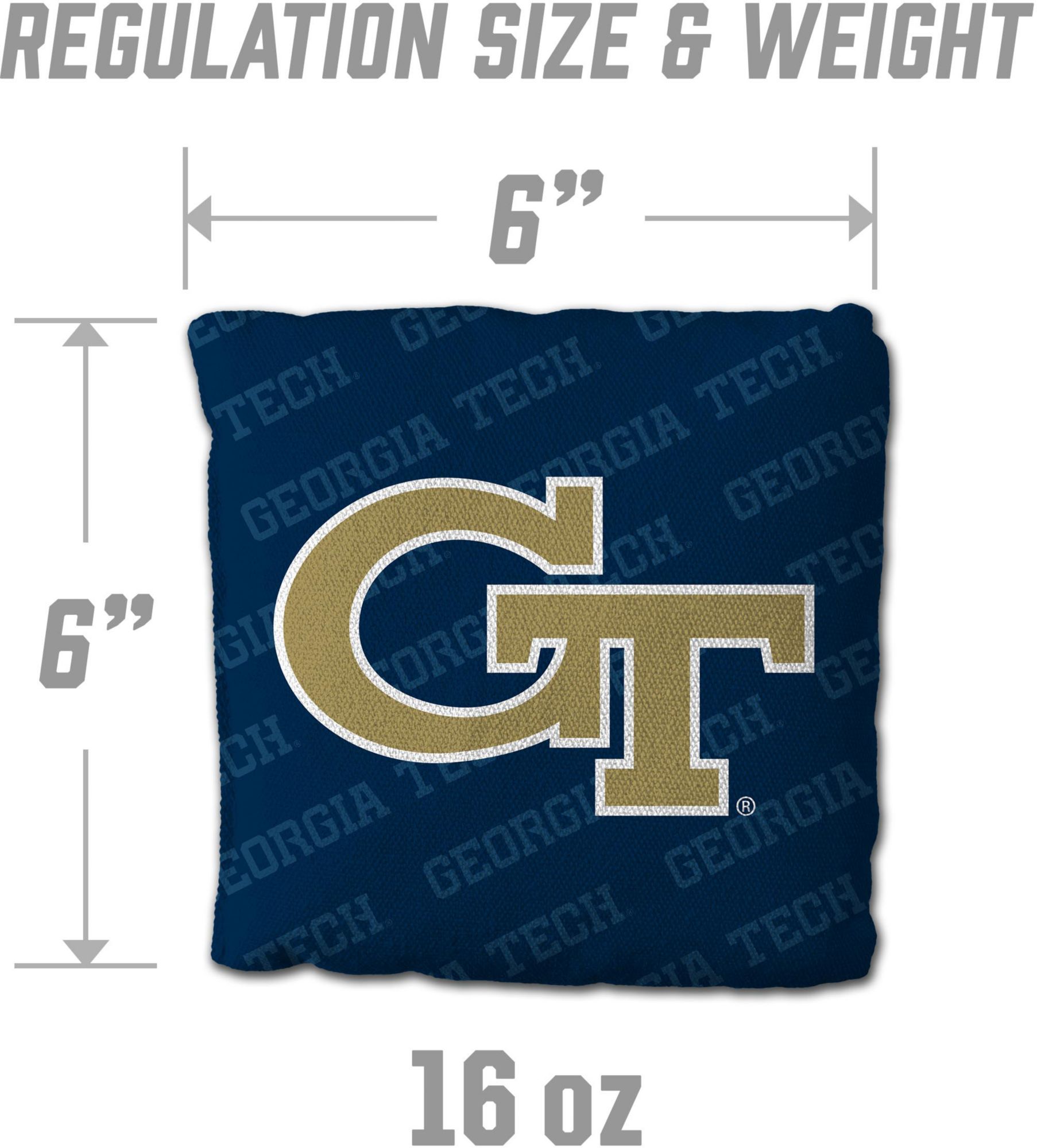 YouTheFan Georgia Tech Yellow Jackets Blue 4-Pack Cornhole Bean Bag Set product image