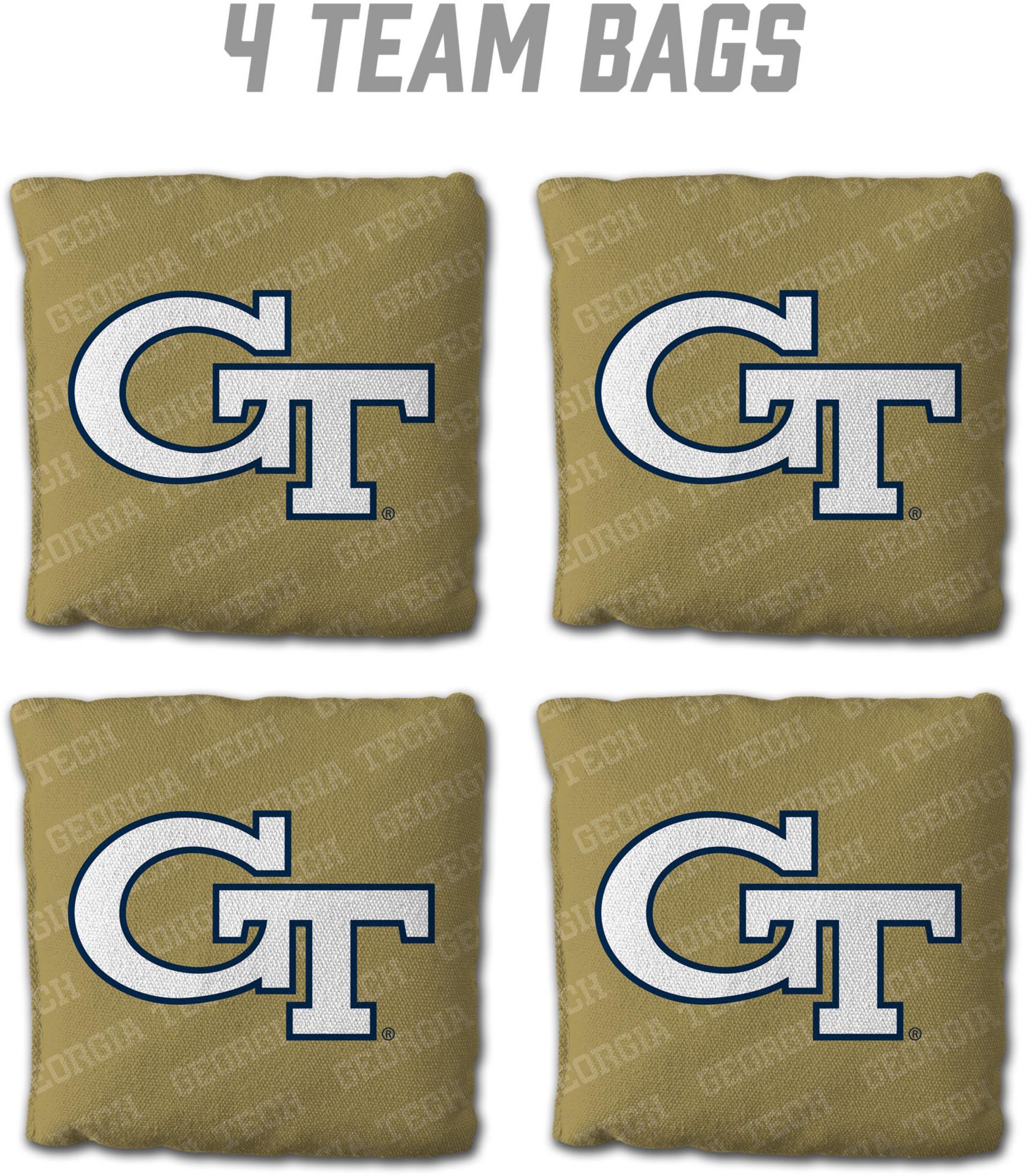 YouTheFan Georgia Tech Yellow Jackets Gold 4-Pack Cornhole Bean Bag Set product image