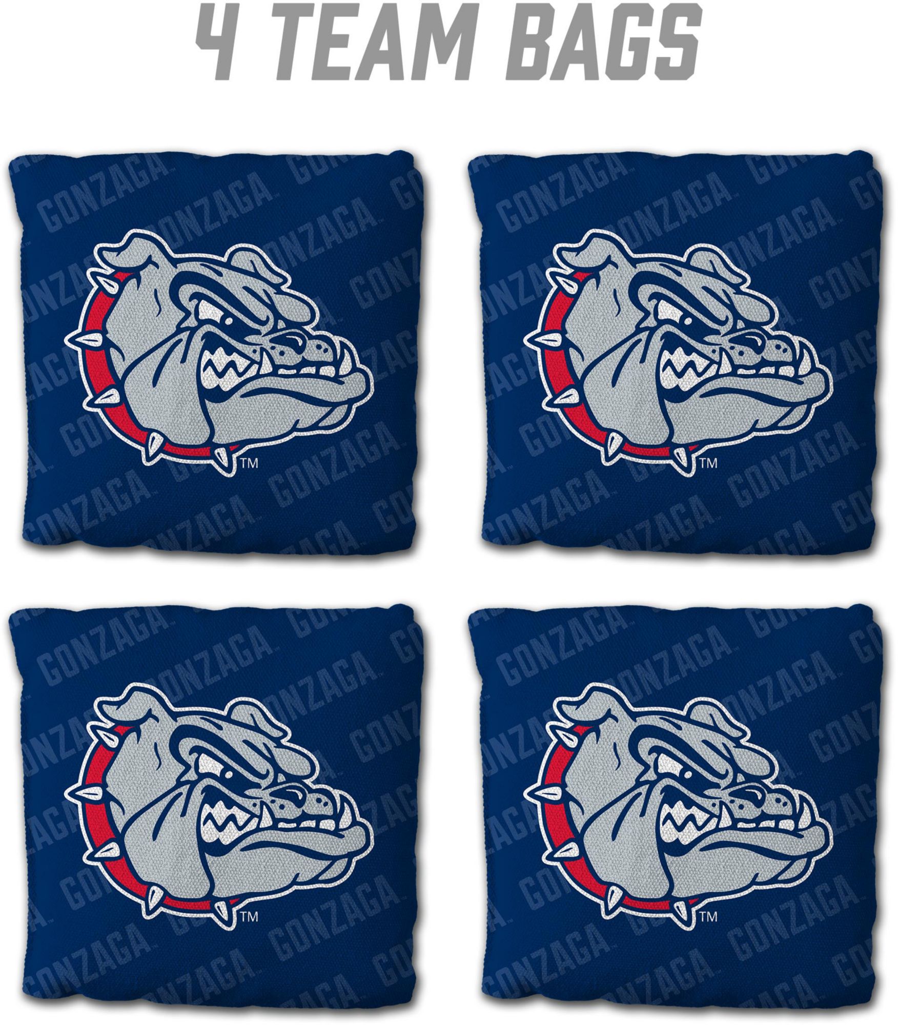 YouTheFan Gonzaga Bulldogs Blue 4-Pack Cornhole Bean Bag Set product image