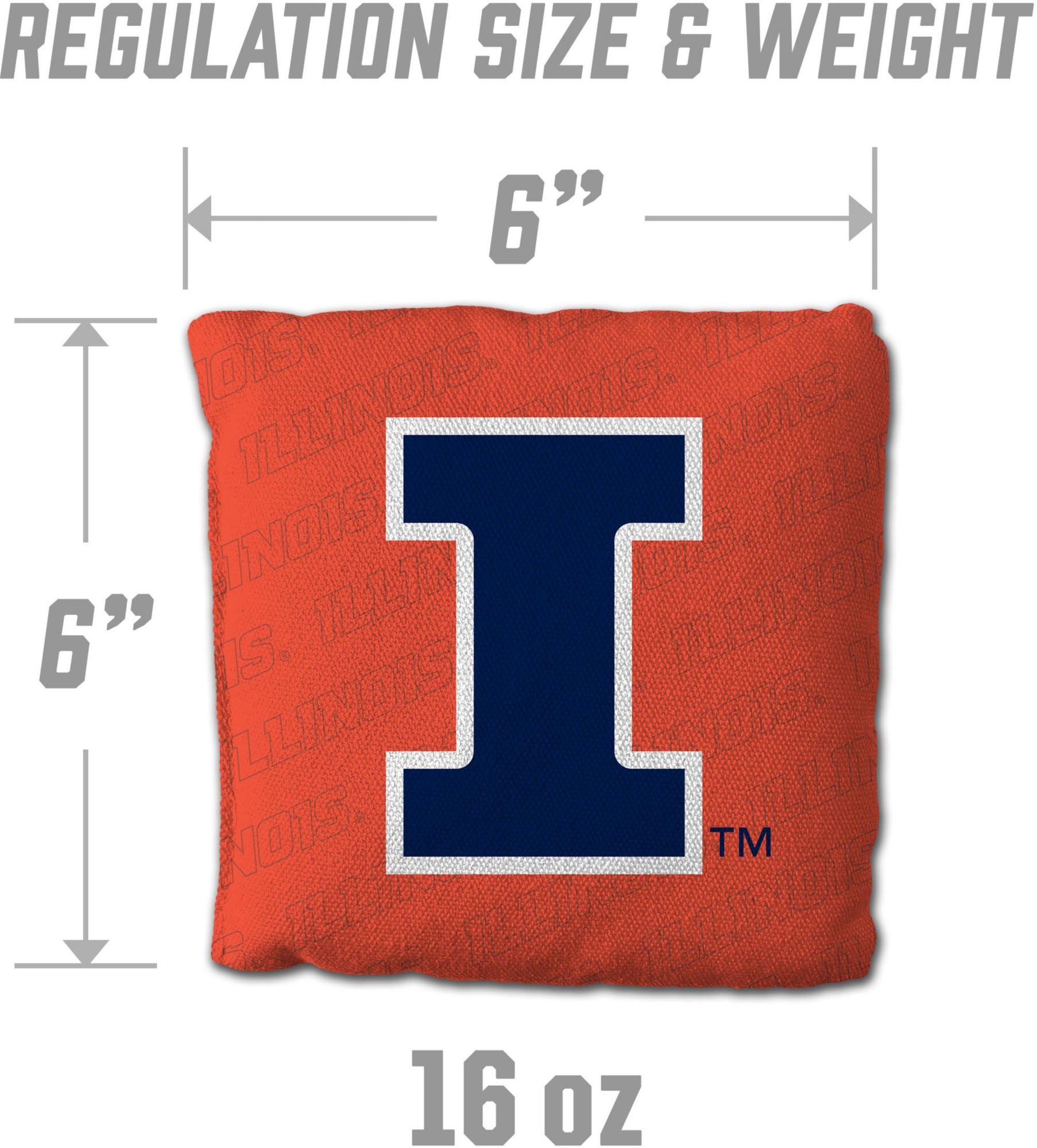 YouTheFan Illinois Fighting Illini Orange 4-Pack Cornhole Bean Bag Set product image