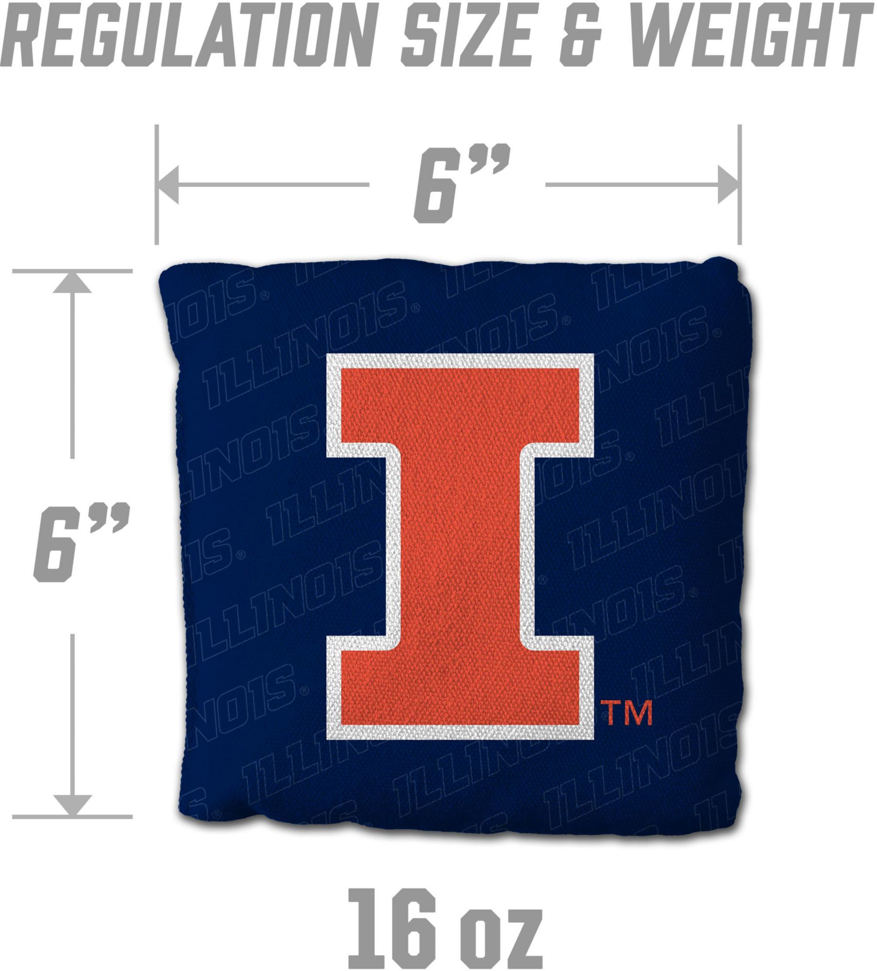 YouTheFan Illinois Fighting Illini Blue 4-Pack Cornhole Bean Bag Set product image