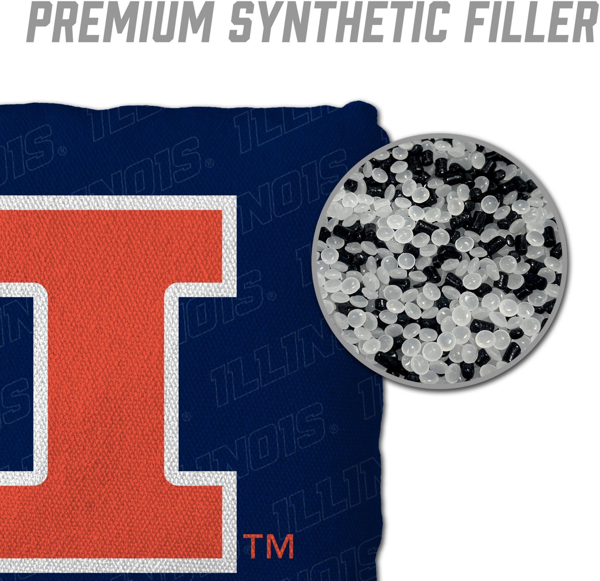 YouTheFan Illinois Fighting Illini Blue 4-Pack Cornhole Bean Bag Set product image
