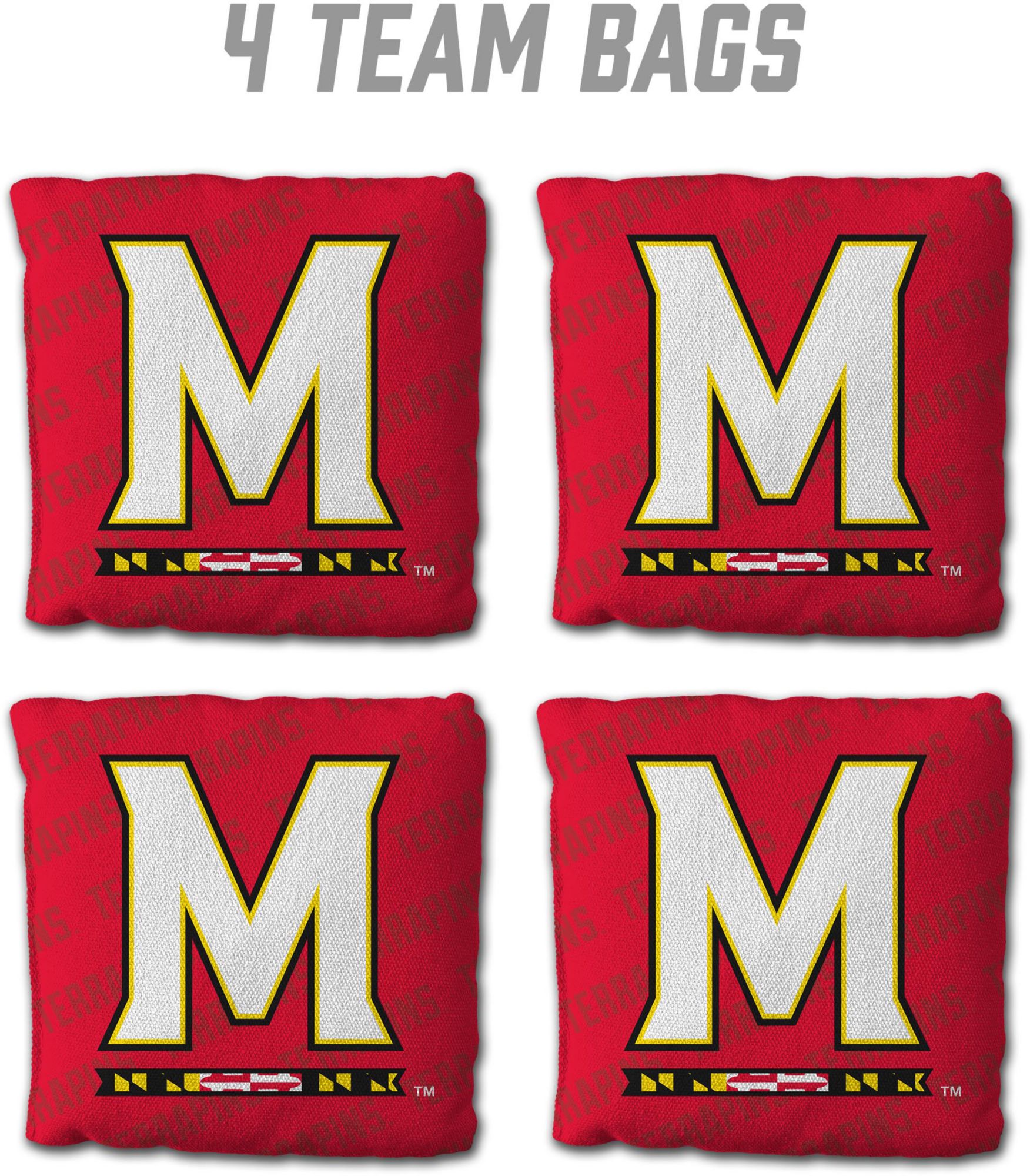 YouTheFan Maryland Terrapins Red 4-Pack Cornhole Bean Bag Set product image