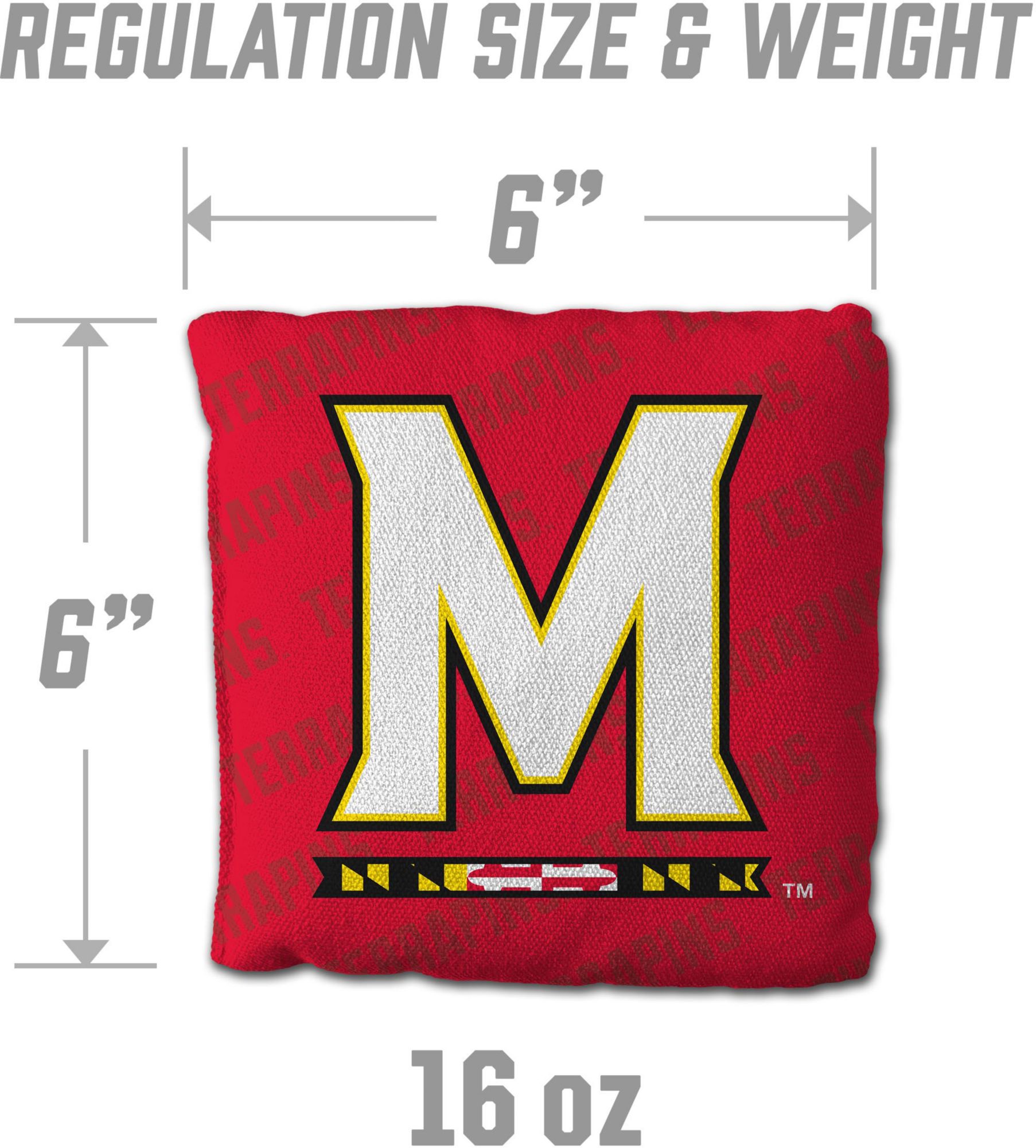 YouTheFan Maryland Terrapins Red 4-Pack Cornhole Bean Bag Set product image