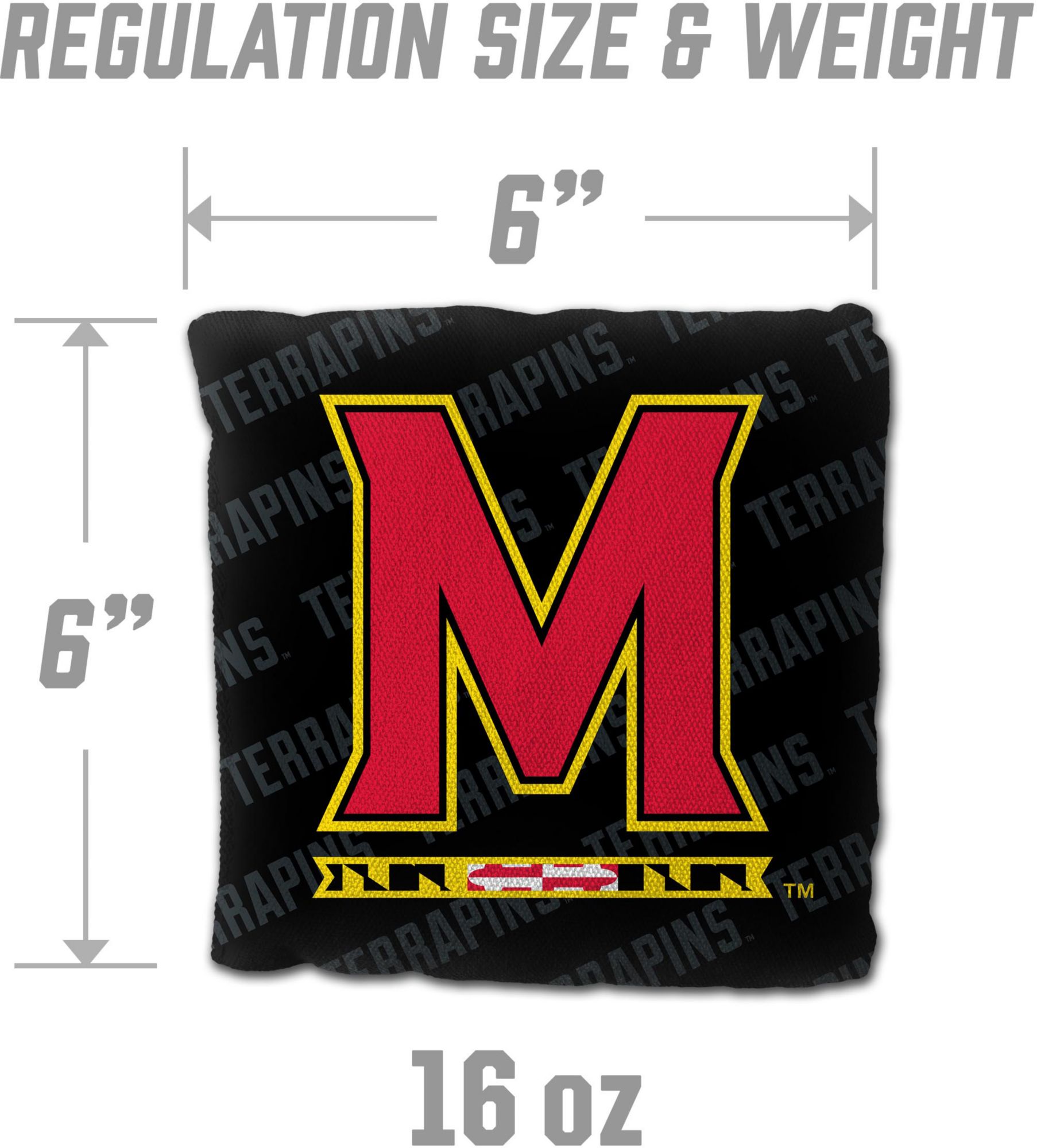 YouTheFan Maryland Terrapins Black 4-Pack Cornhole Bean Bag Set product image