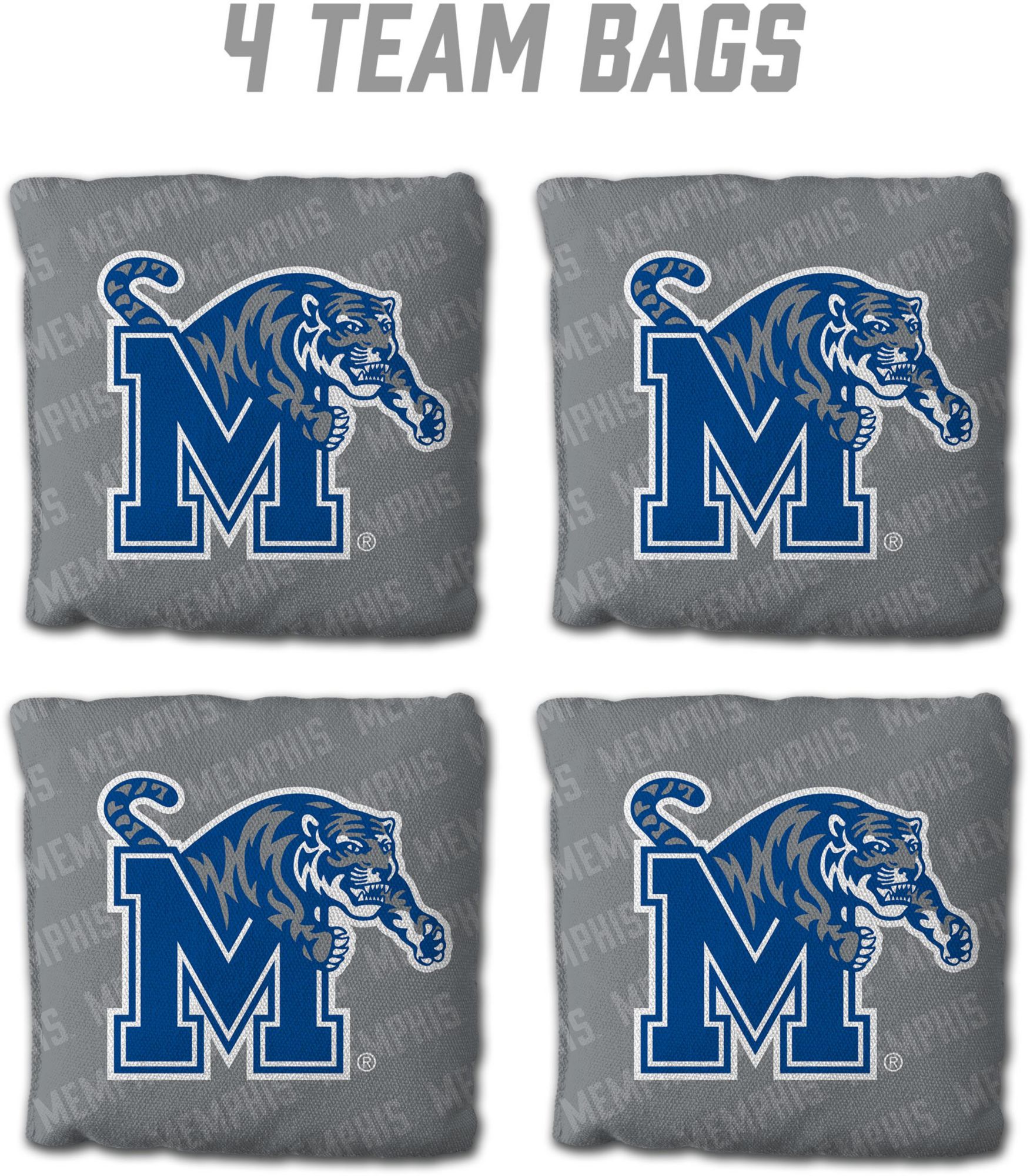 YouTheFan Memphis Tigers Grey 4-Pack Cornhole Bean Bag Set product image