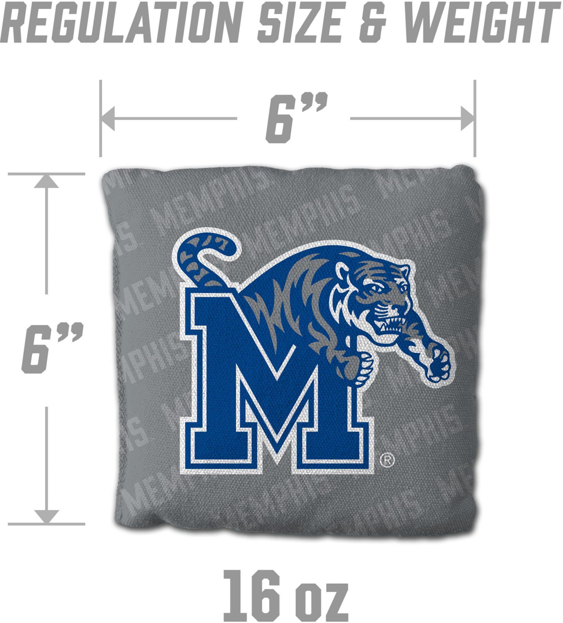 YouTheFan Memphis Tigers Grey 4-Pack Cornhole Bean Bag Set product image