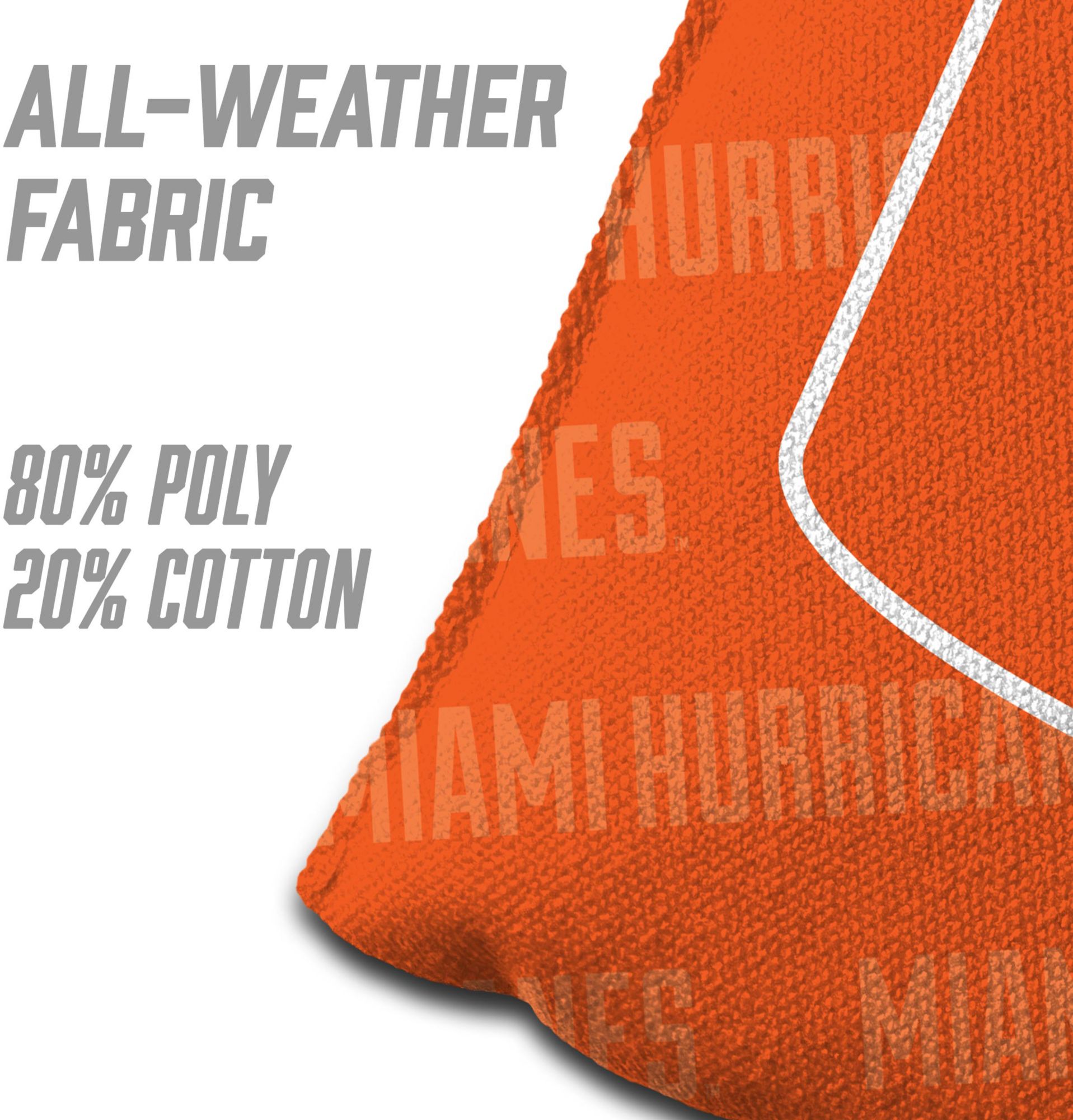 YouTheFan Miami (FL) Hurricanes Orange 4-Pack Cornhole Bean Bag Set product image