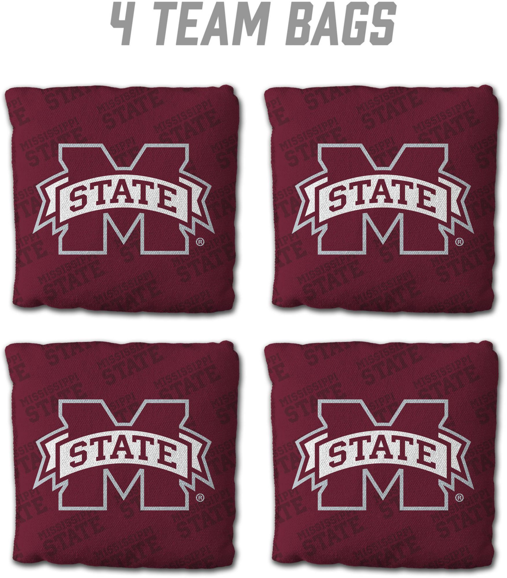 YouTheFan Mississippi State Bulldogs Maroon 4-Pack Cornhole Bean Bag Set product image