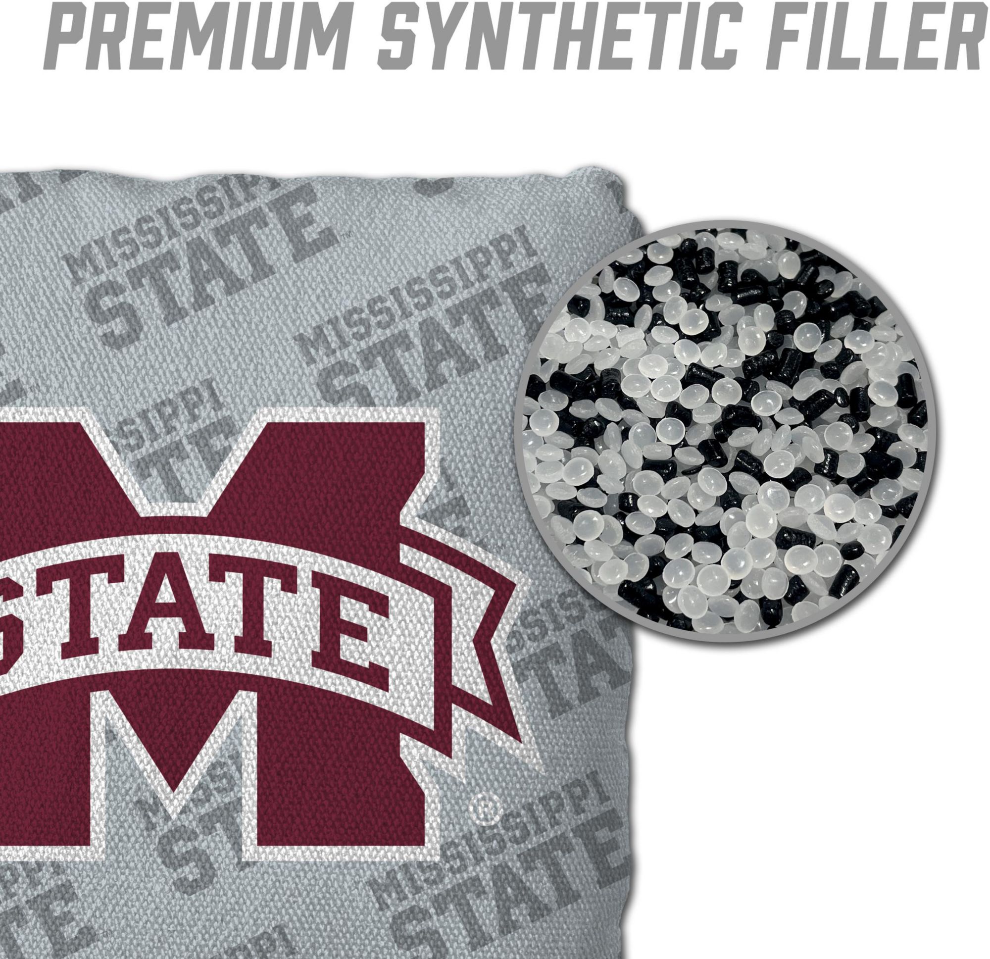 YouTheFan Mississippi State Bulldogs Grey 4-Pack Cornhole Bean Bag Set product image