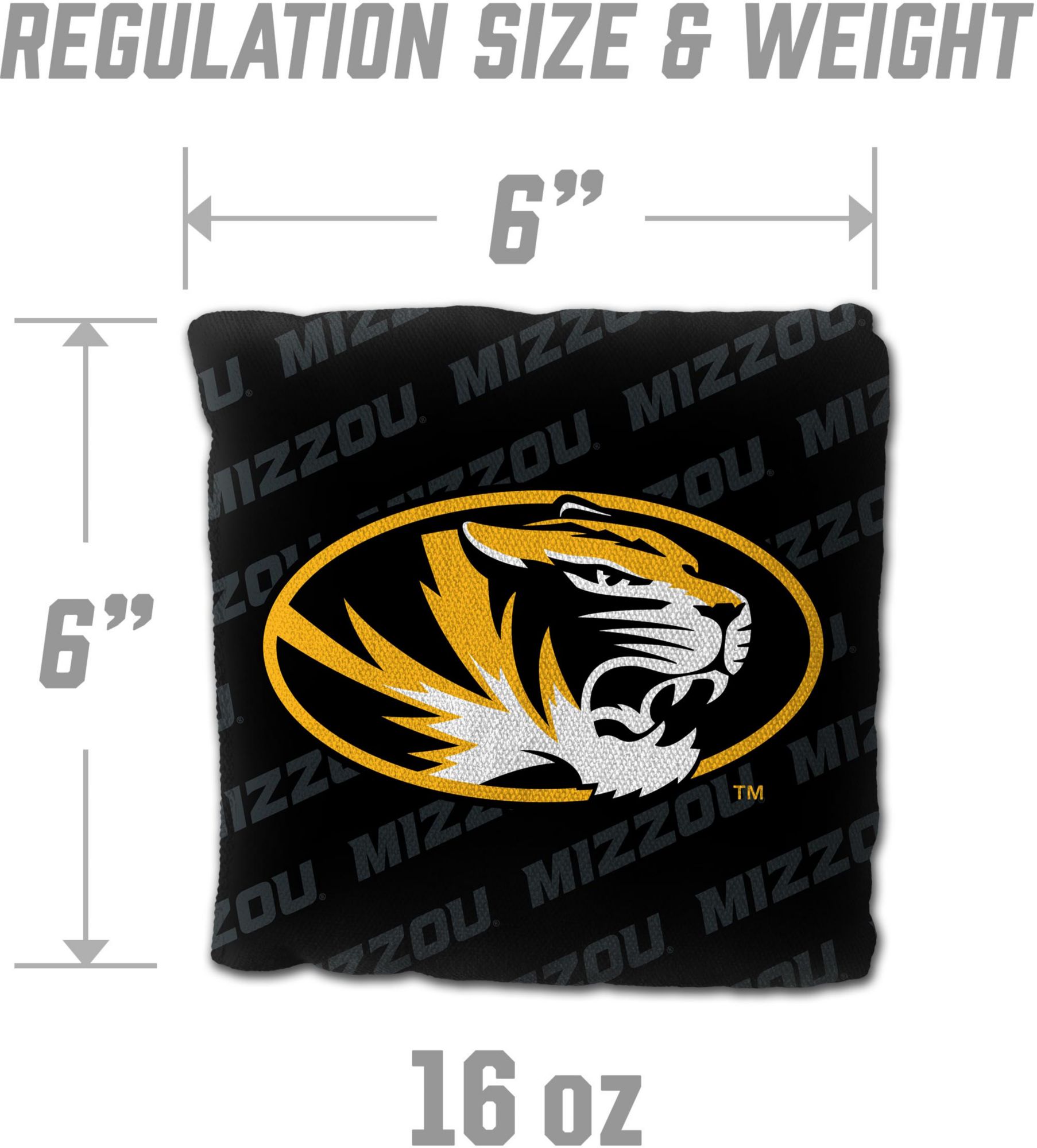 YouTheFan Missouri Tigers Black 4-Pack Cornhole Bean Bag Set product image