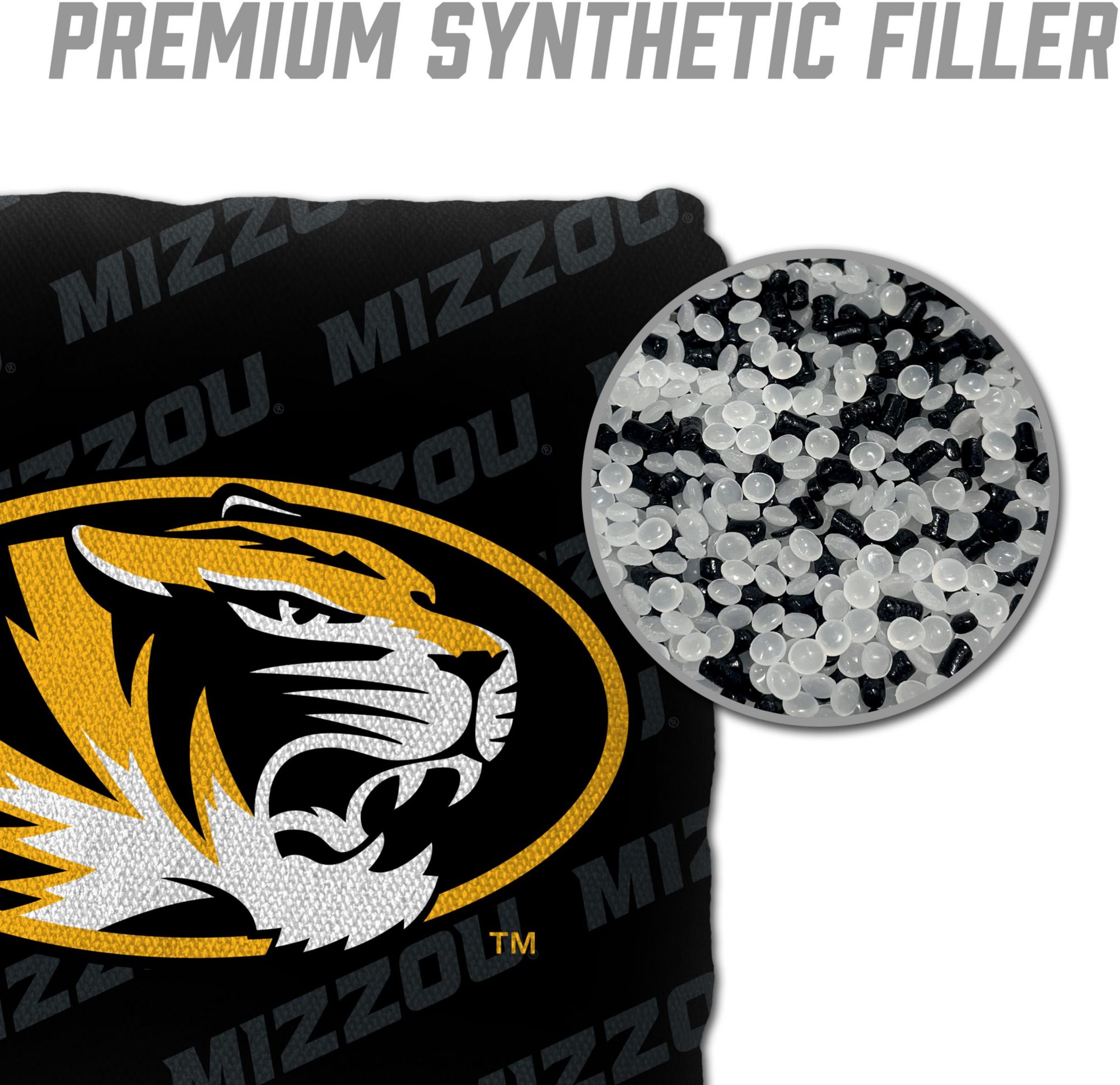 YouTheFan Missouri Tigers Black 4-Pack Cornhole Bean Bag Set product image