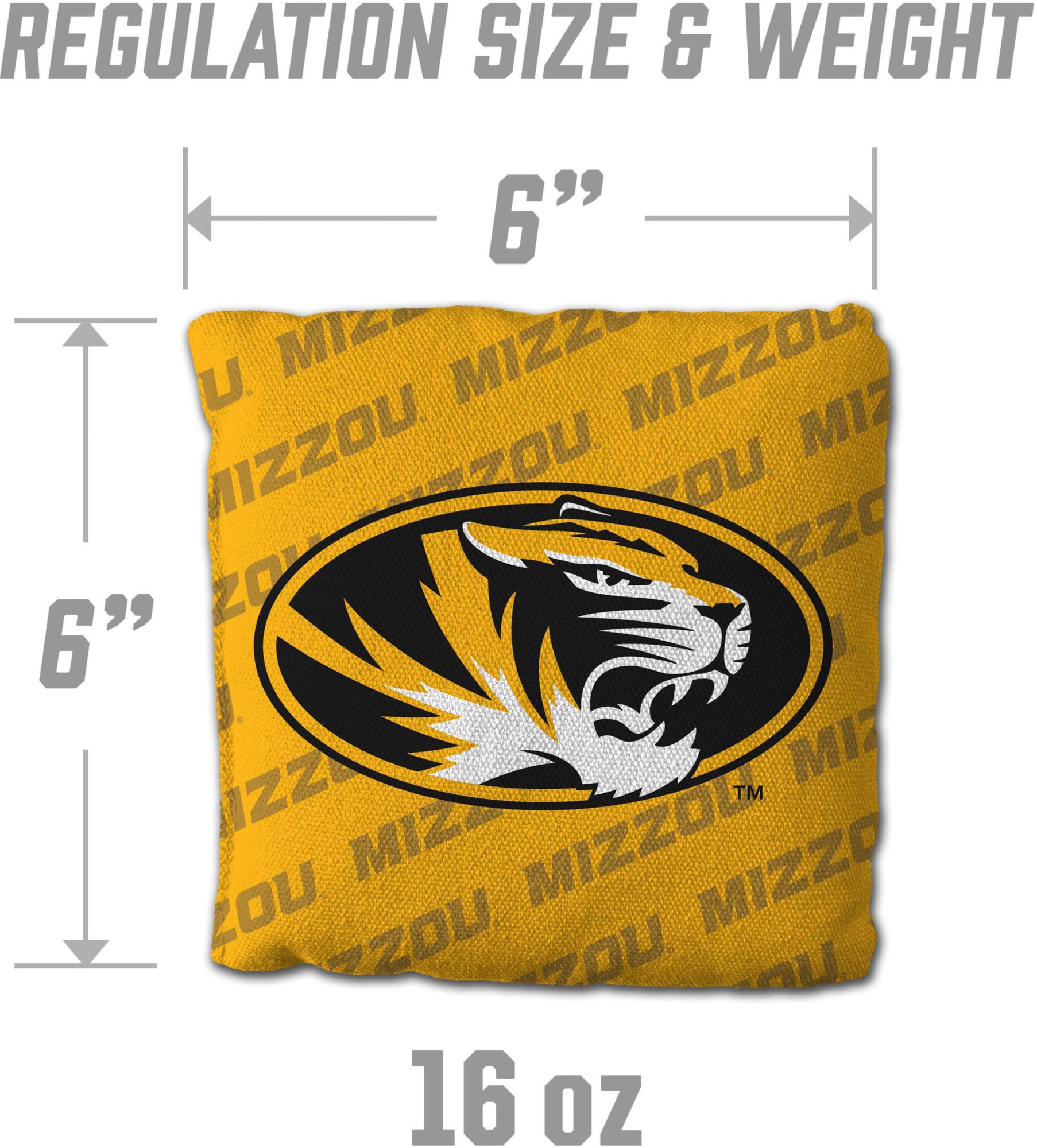 YouTheFan Missouri Tigers Yellow 4-Pack Cornhole Bean Bag Set product image