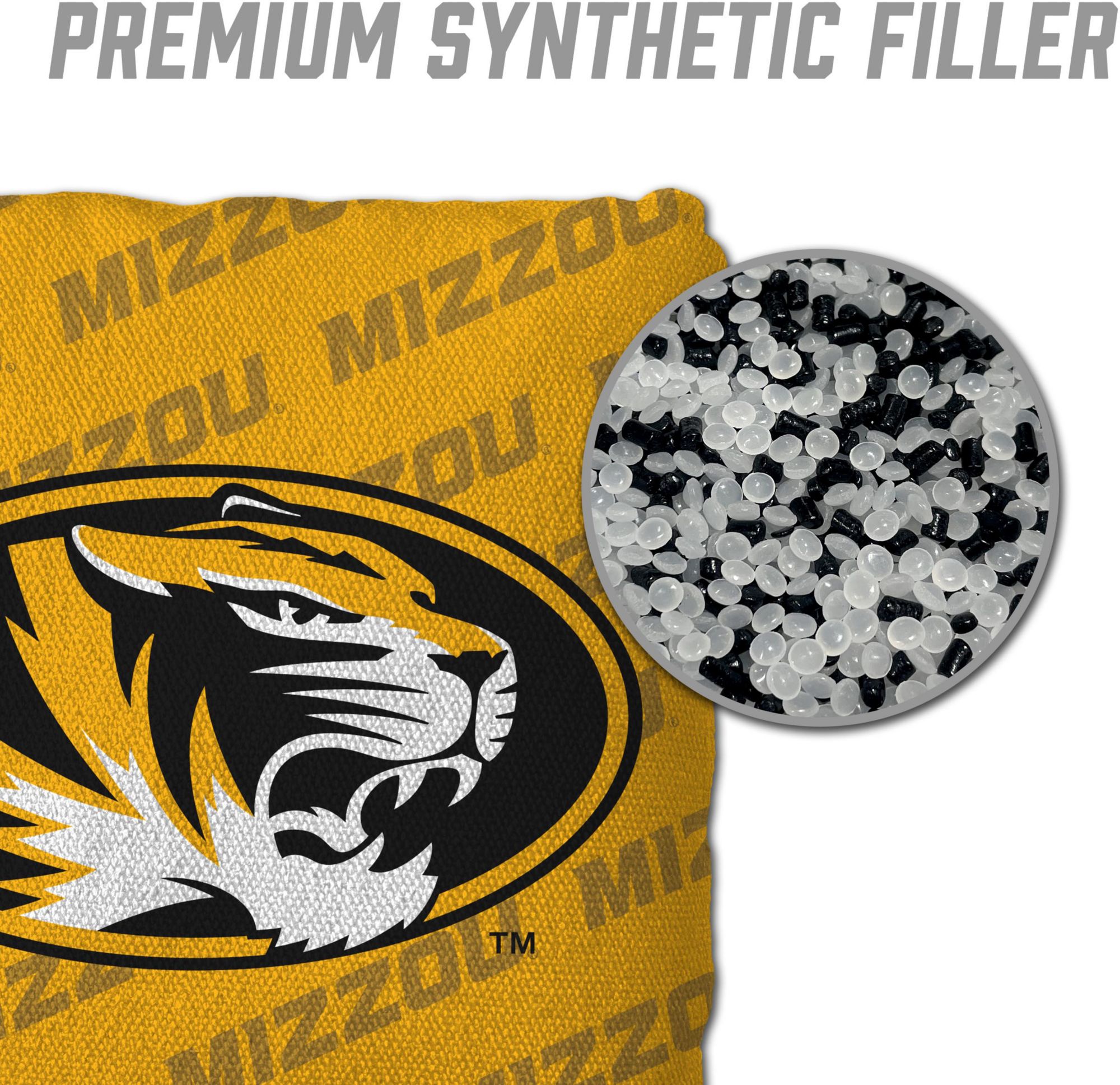 YouTheFan Missouri Tigers Yellow 4-Pack Cornhole Bean Bag Set product image