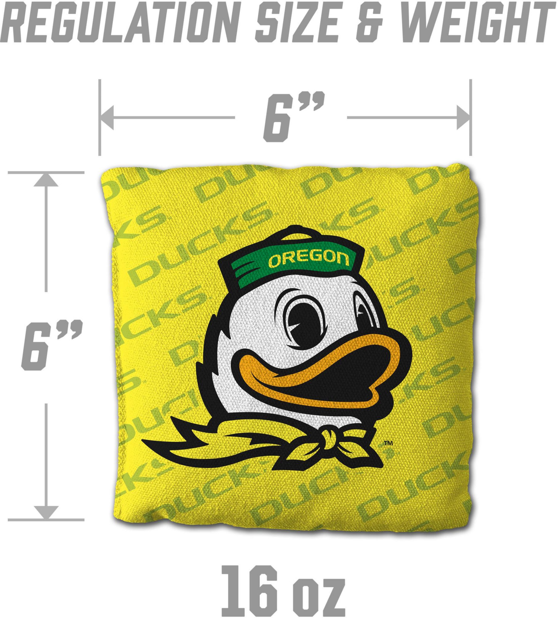 YouTheFan Oregon Ducks Yellow 4-Pack Cornhole Bean Bag Set product image