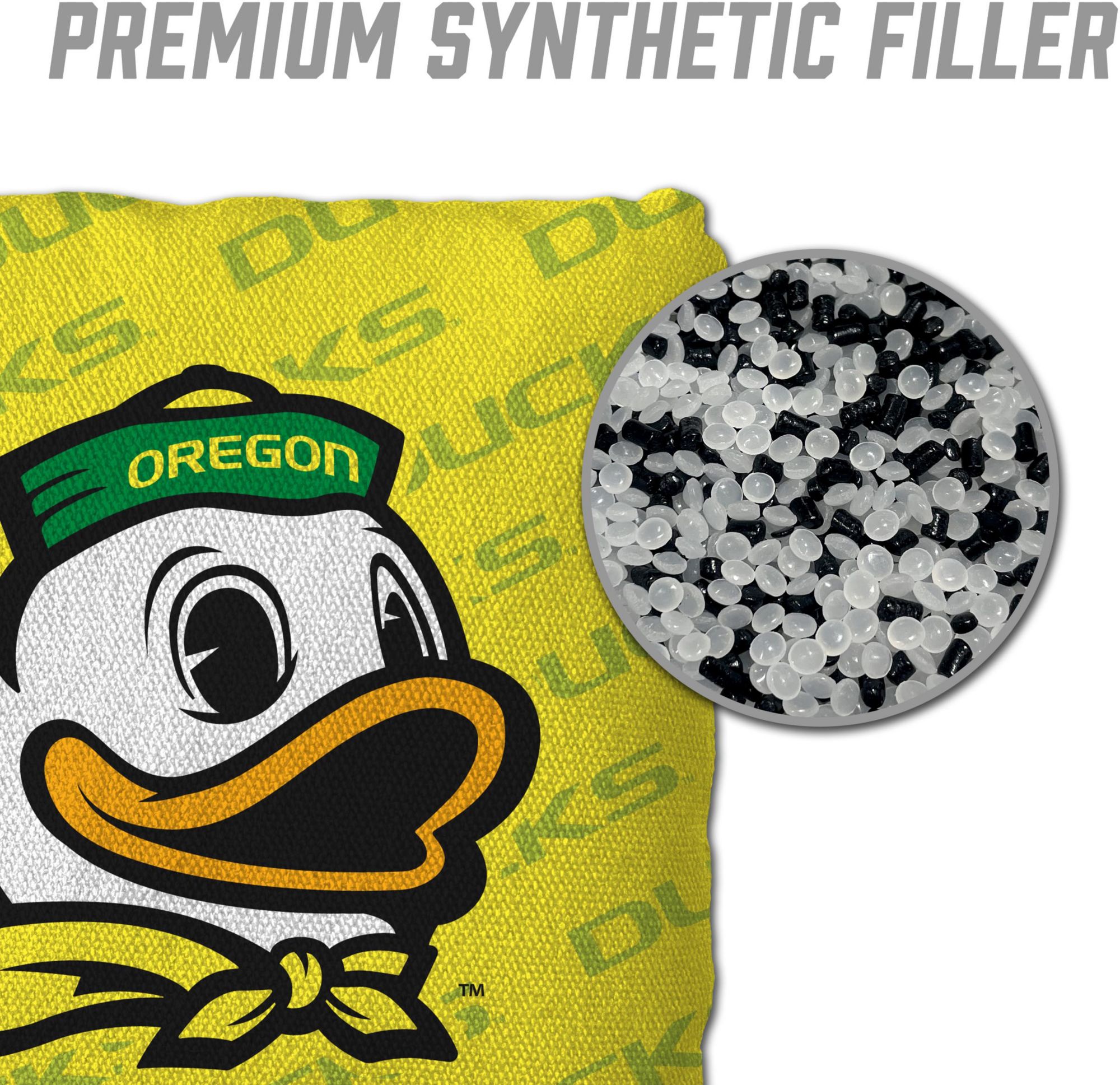 YouTheFan Oregon Ducks Yellow 4-Pack Cornhole Bean Bag Set product image