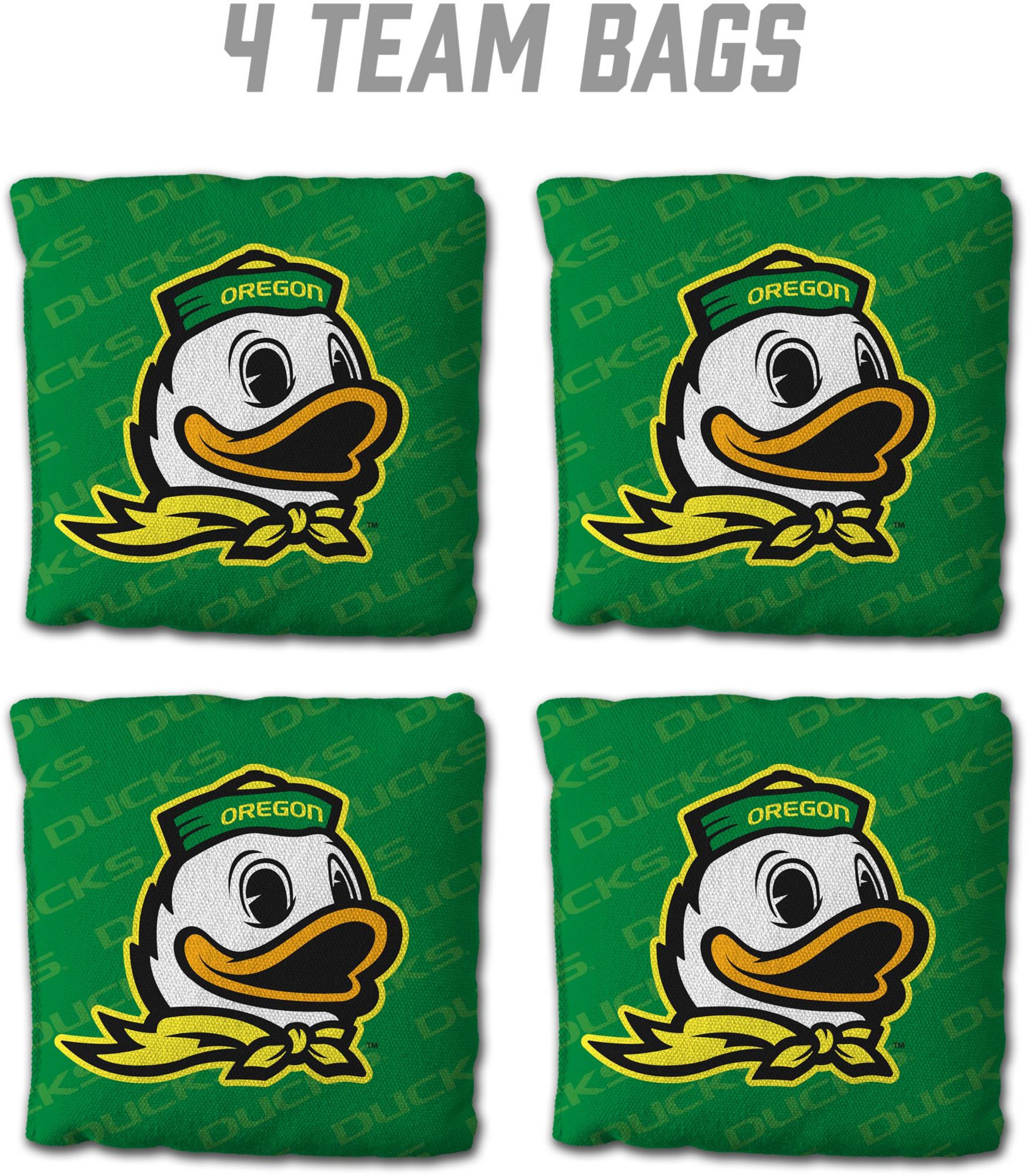 YouTheFan Oregon Ducks Green 4-Pack Cornhole Bean Bag Set product image