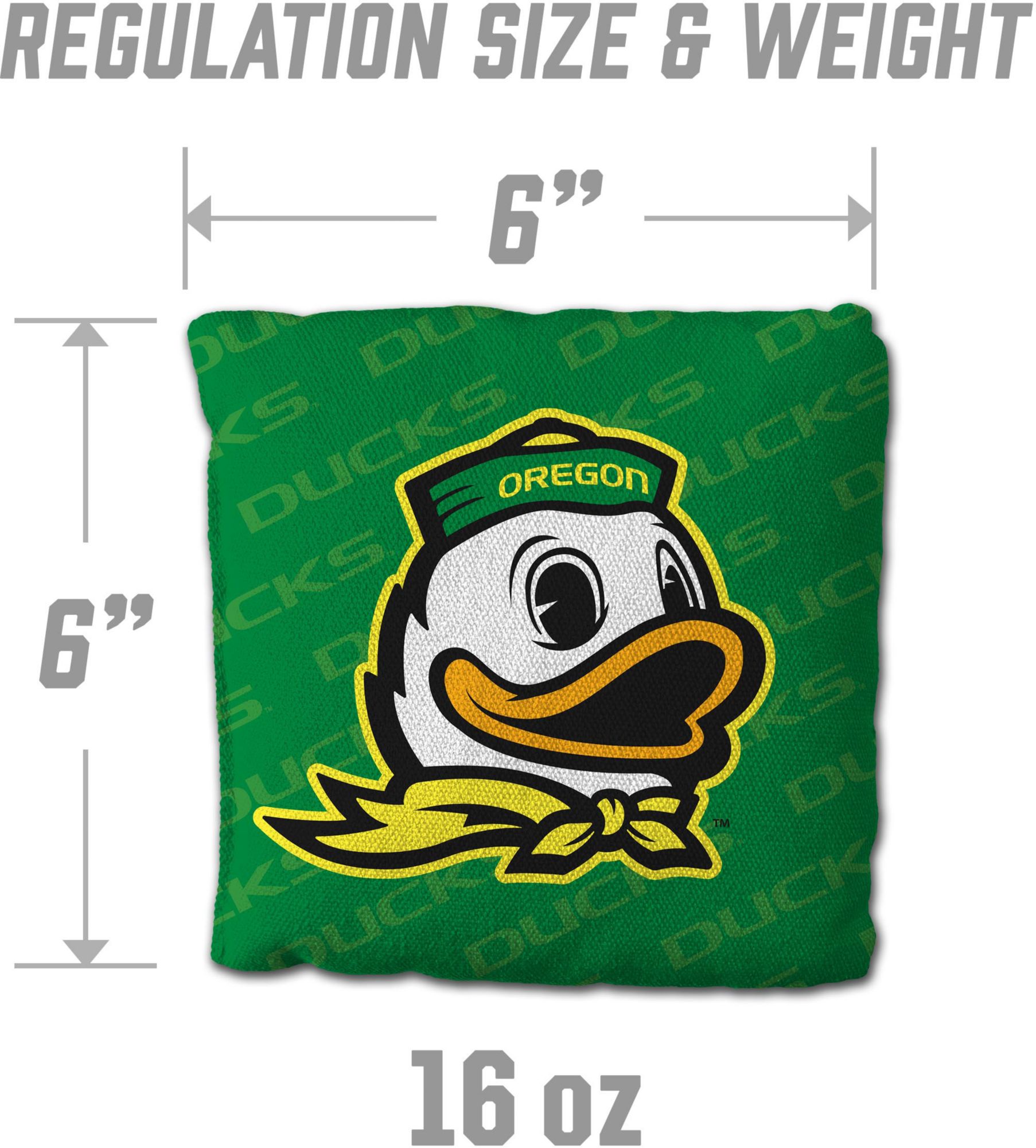 YouTheFan Oregon Ducks Green 4-Pack Cornhole Bean Bag Set product image