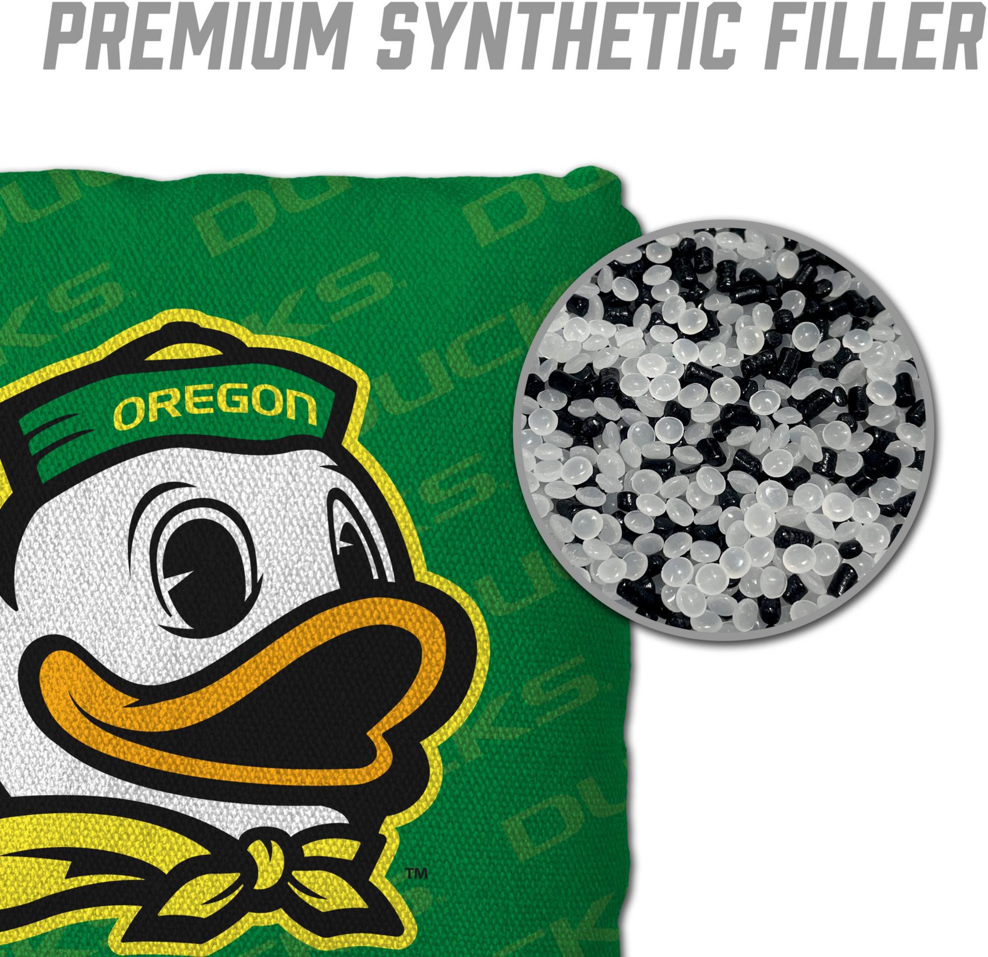 YouTheFan Oregon Ducks Green 4-Pack Cornhole Bean Bag Set product image