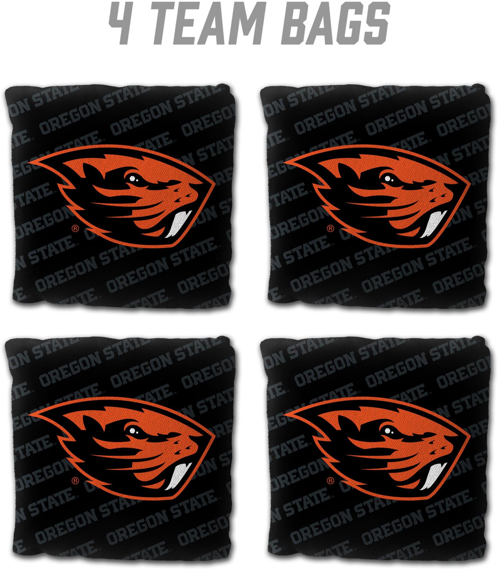 YouTheFan Oregon State Beavers Black 4-Pack Cornhole Bean Bag Set product image