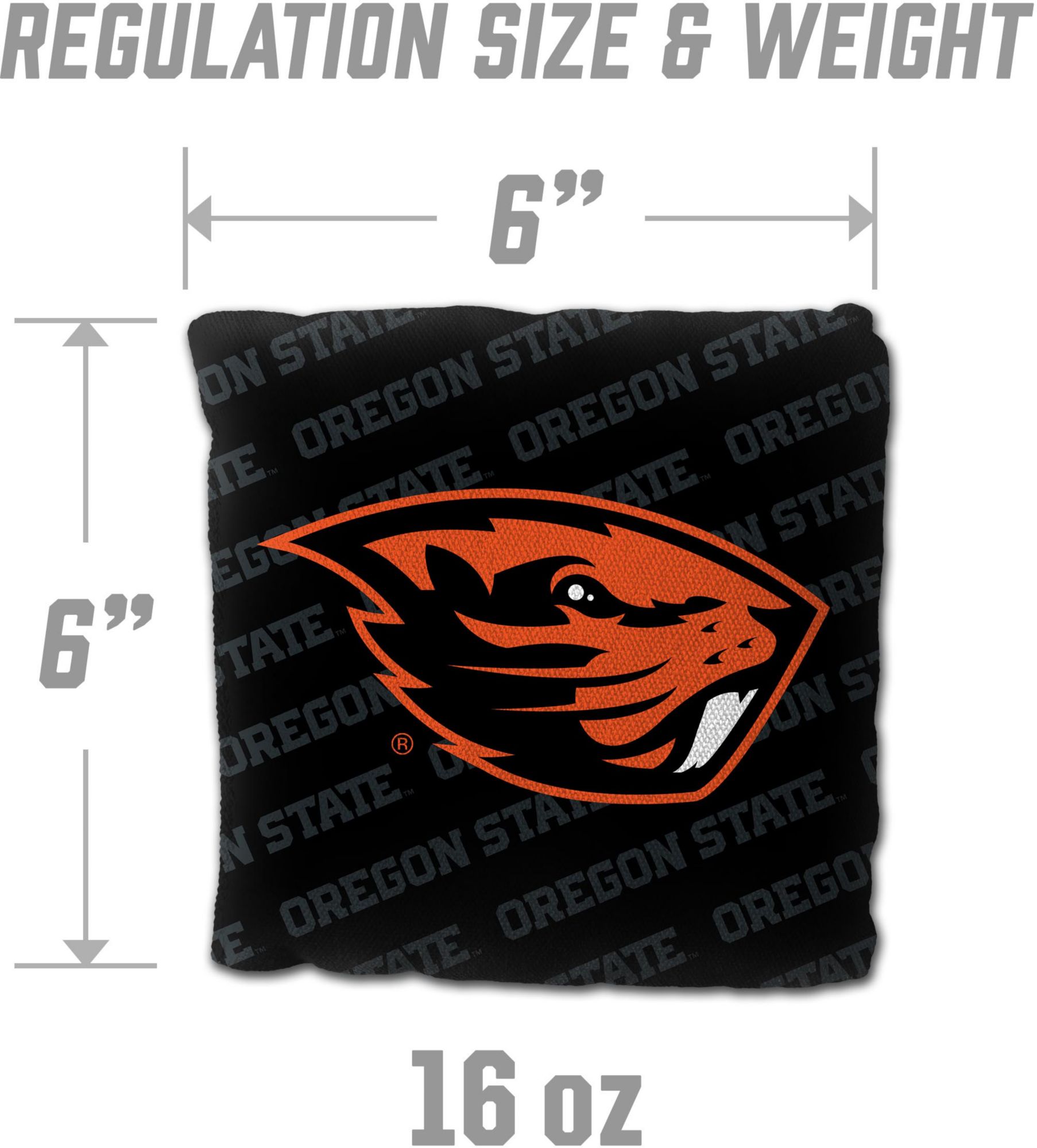YouTheFan Oregon State Beavers Black 4-Pack Cornhole Bean Bag Set product image