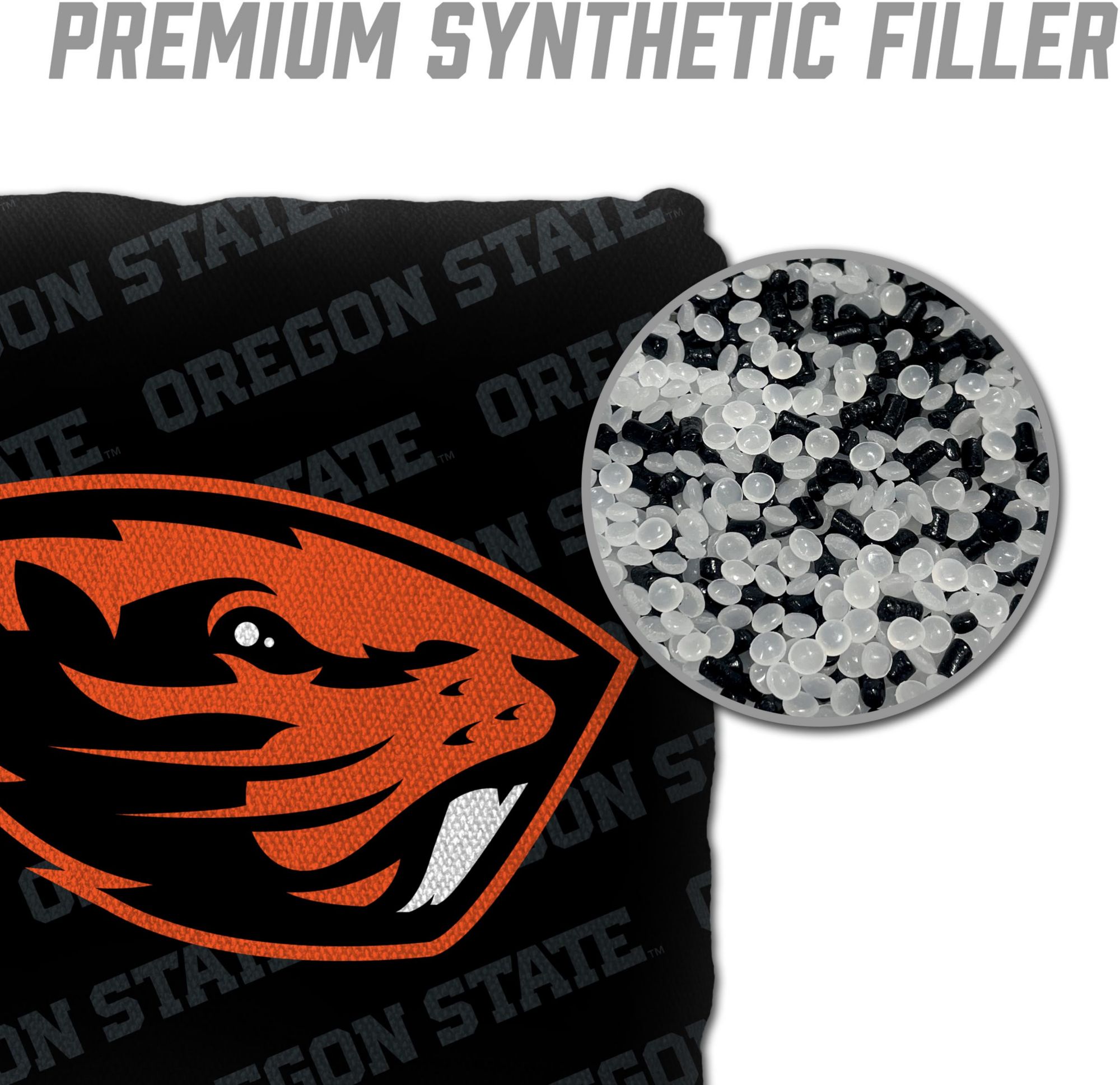 YouTheFan Oregon State Beavers Black 4-Pack Cornhole Bean Bag Set product image