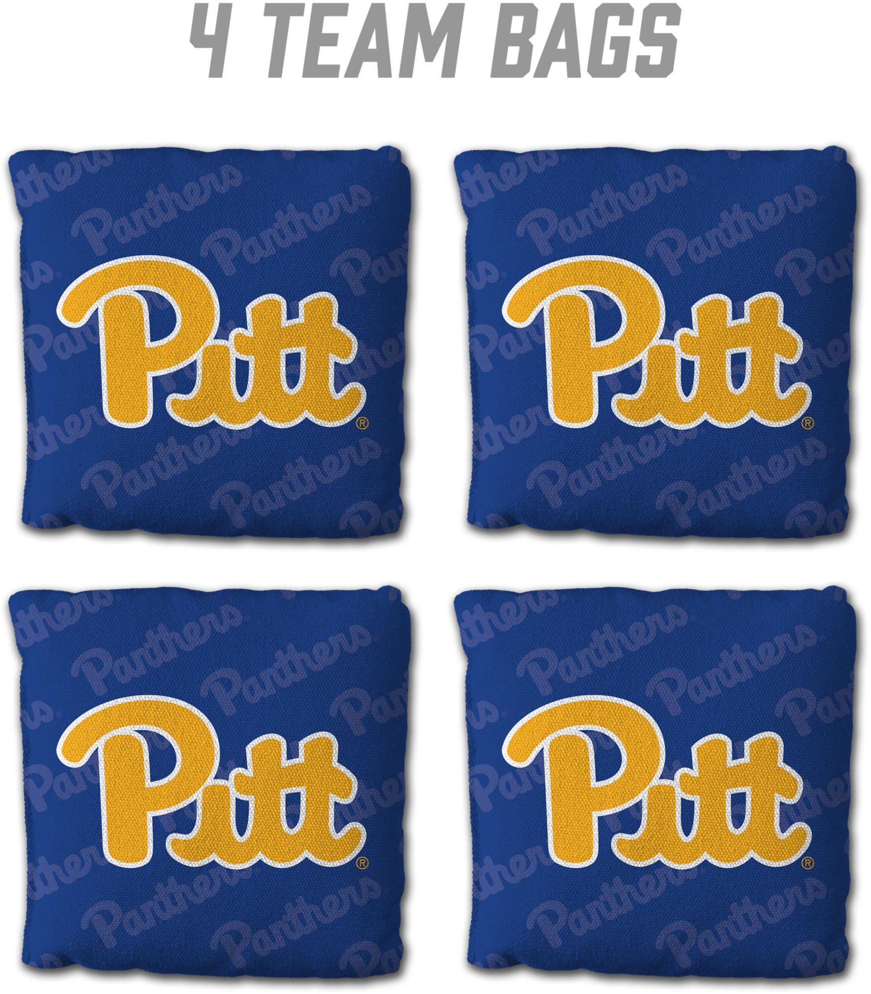 YouTheFan Pittsburgh Panthers Blue 4-Pack Cornhole Bean Bag Set product image