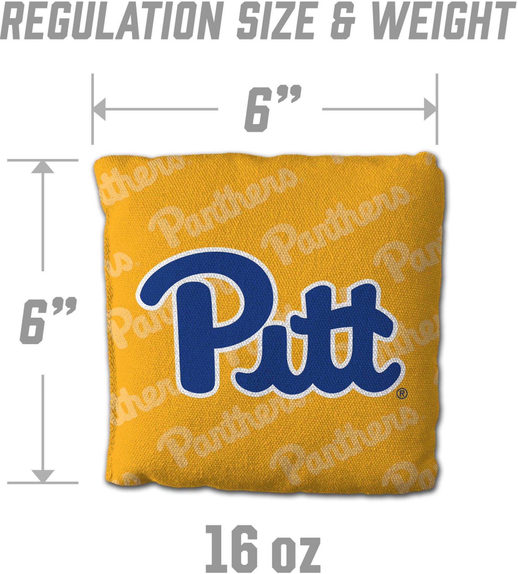 YouTheFan Pittsburgh Panthers Yellow 4-Pack Cornhole Bean Bag Set product image